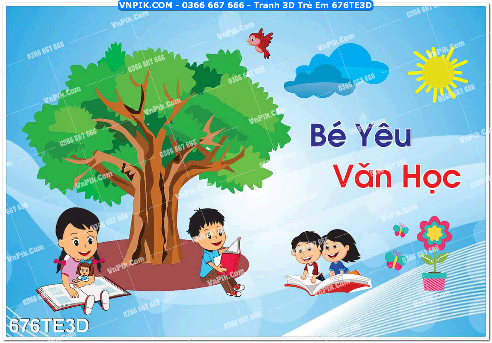 Tranh 3D Trẻ Em 676TE3D