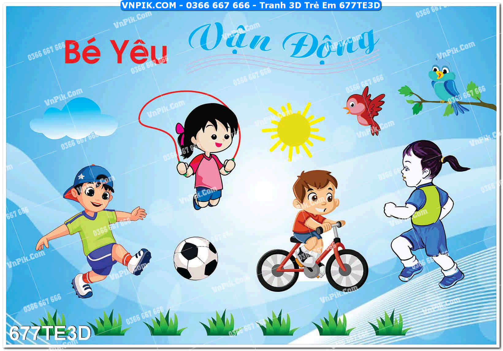 Tranh 3D Trẻ Em 677TE3D