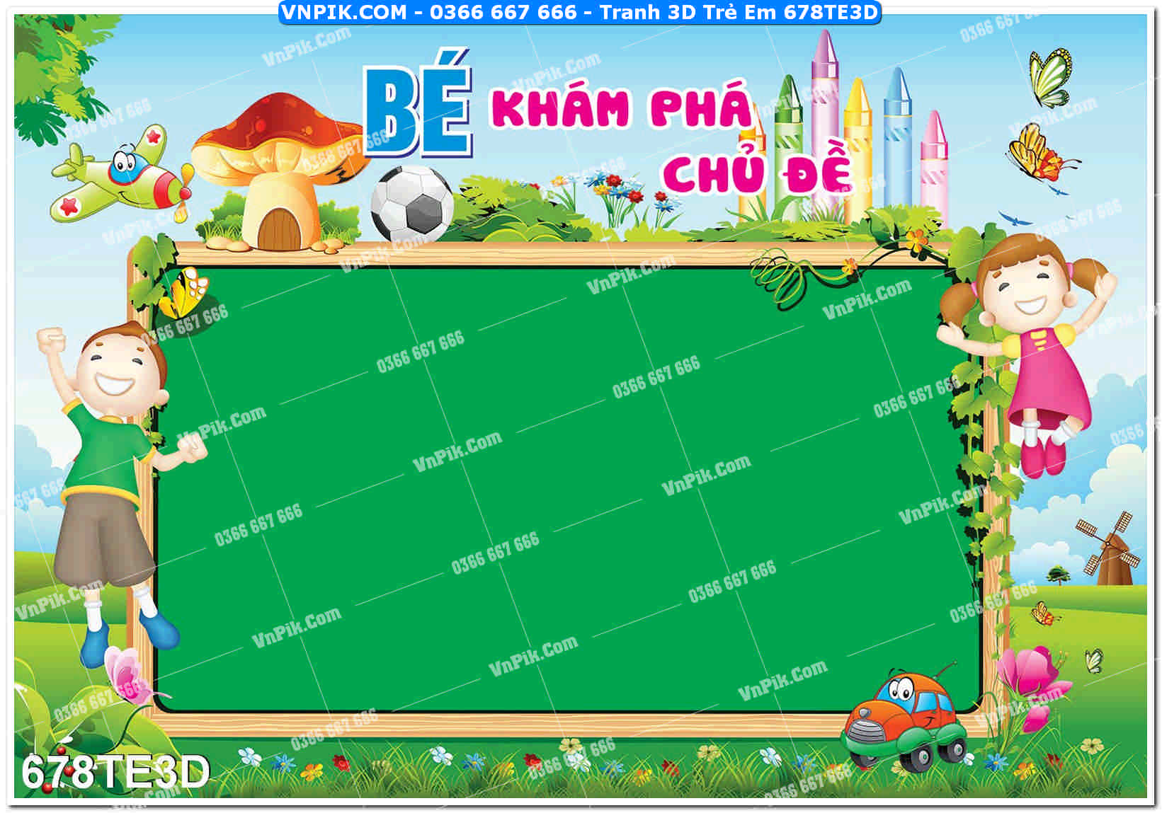 Tranh 3D Trẻ Em 678TE3D