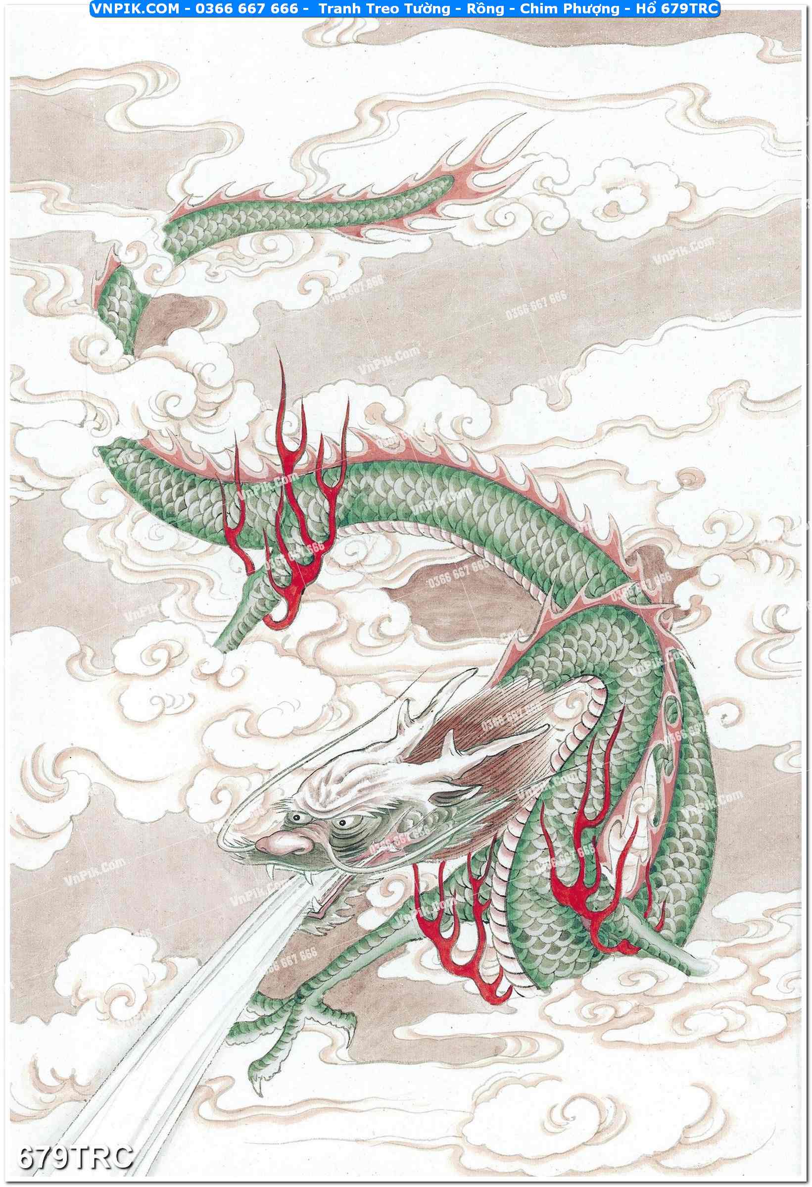 Tranh Treo Tường – Rồng – Chim Phượng – Hổ 679TRC