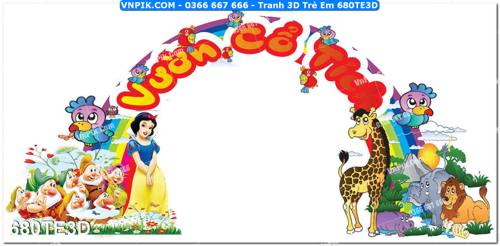 Tranh 3D Trẻ Em 680TE3D