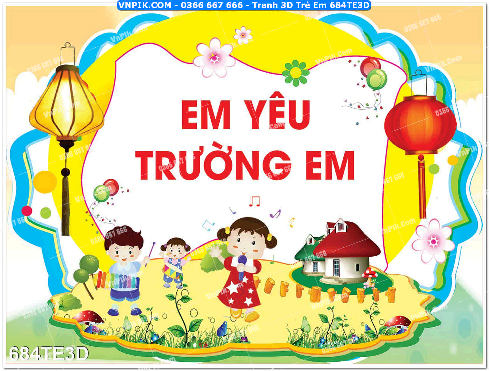 Tranh 3D Trẻ Em 684TE3D