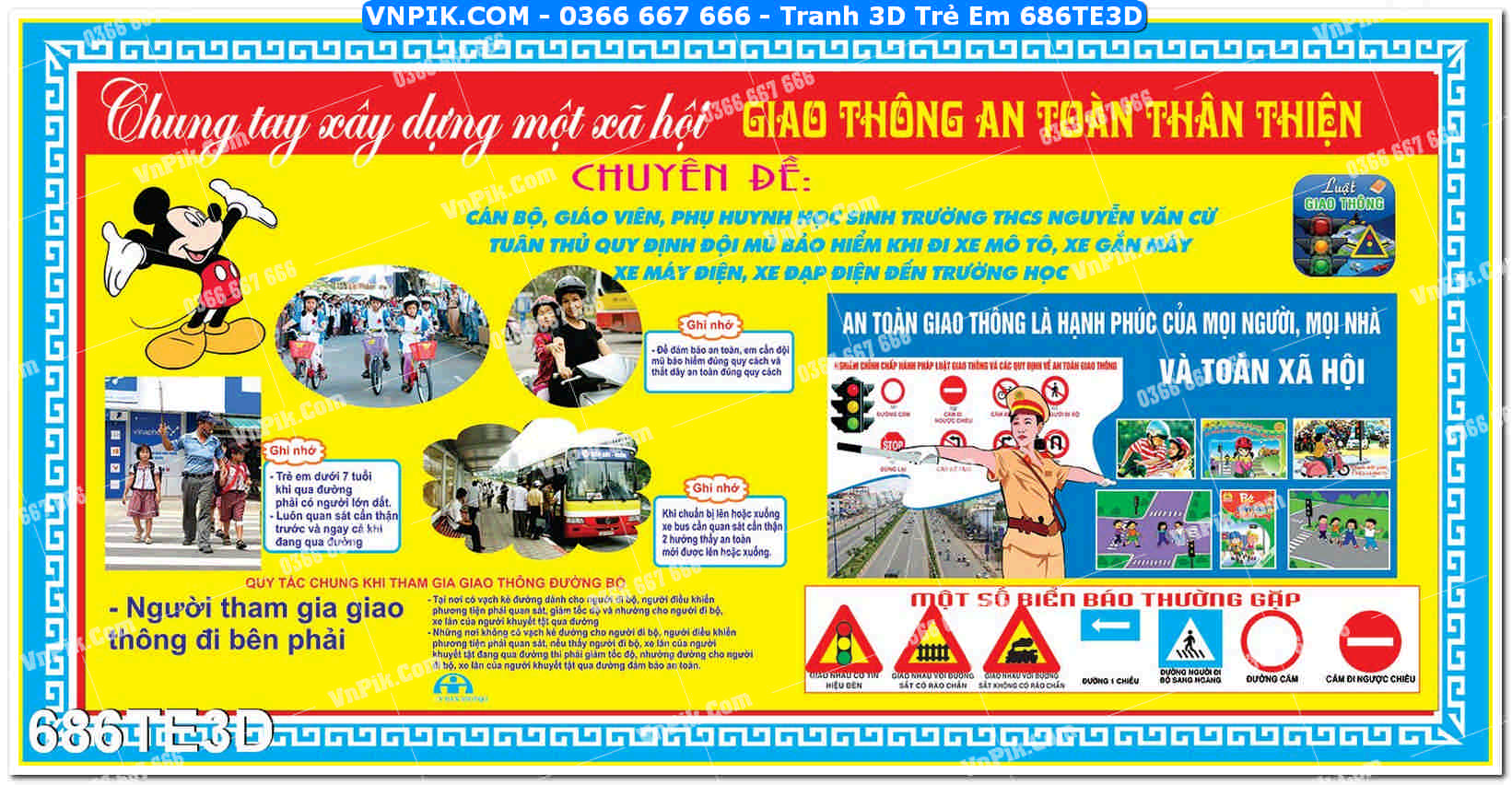 Tranh 3D Trẻ Em 686TE3D