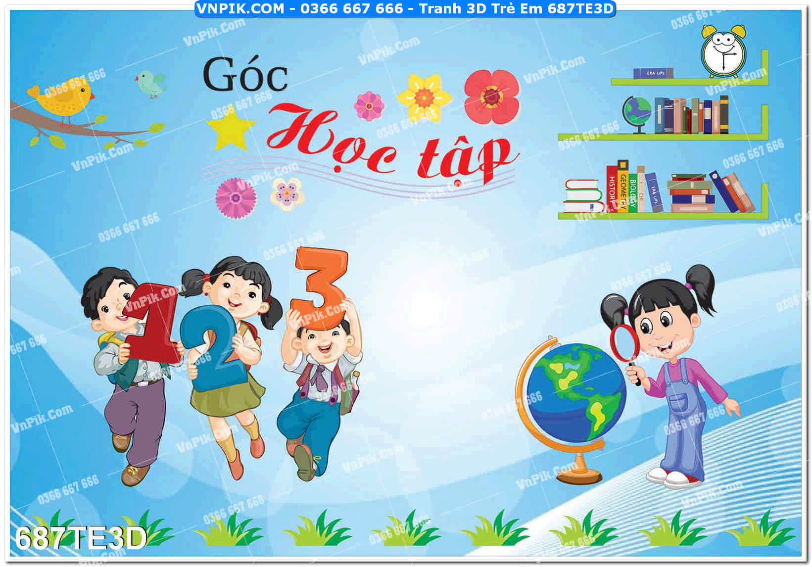 Tranh 3D Trẻ Em 687TE3D