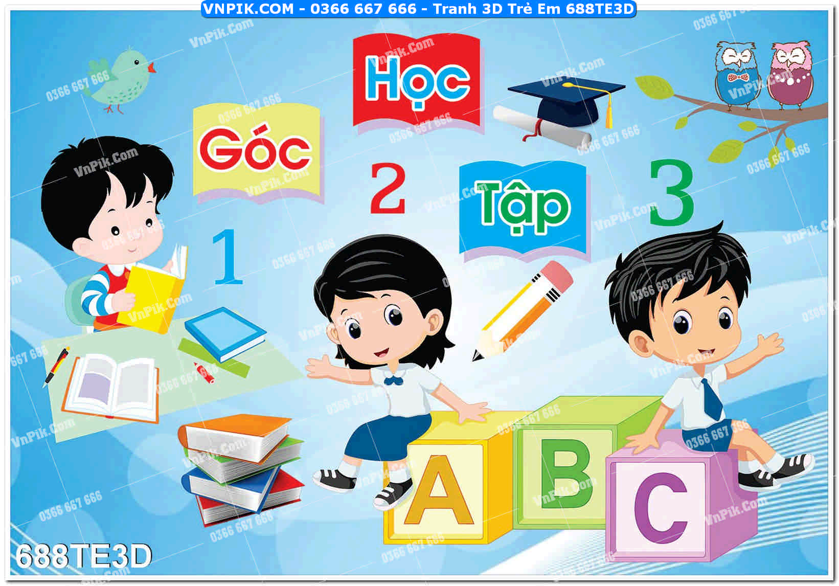 Tranh 3D Trẻ Em 688TE3D