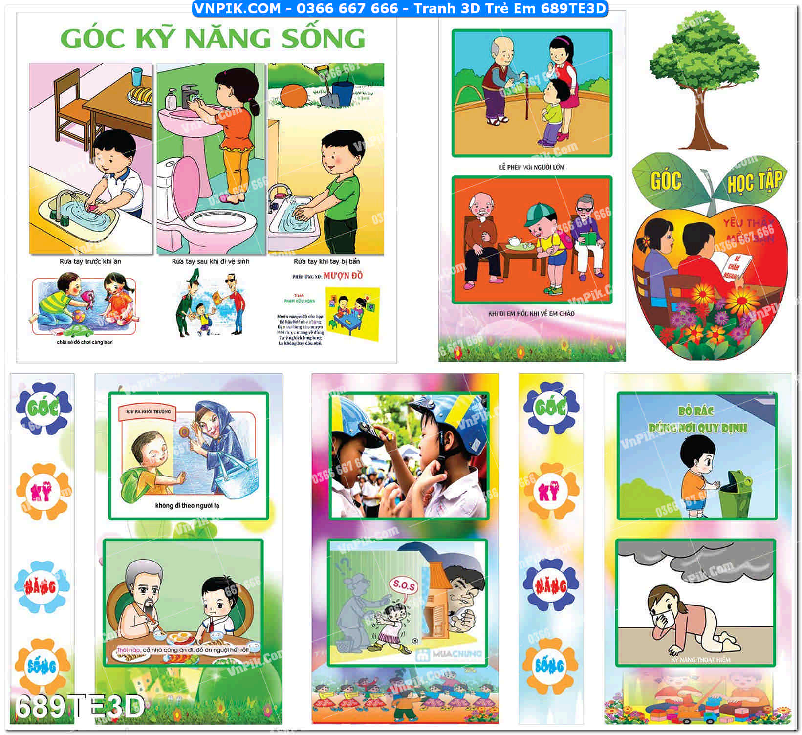 Tranh 3D Trẻ Em 689TE3D