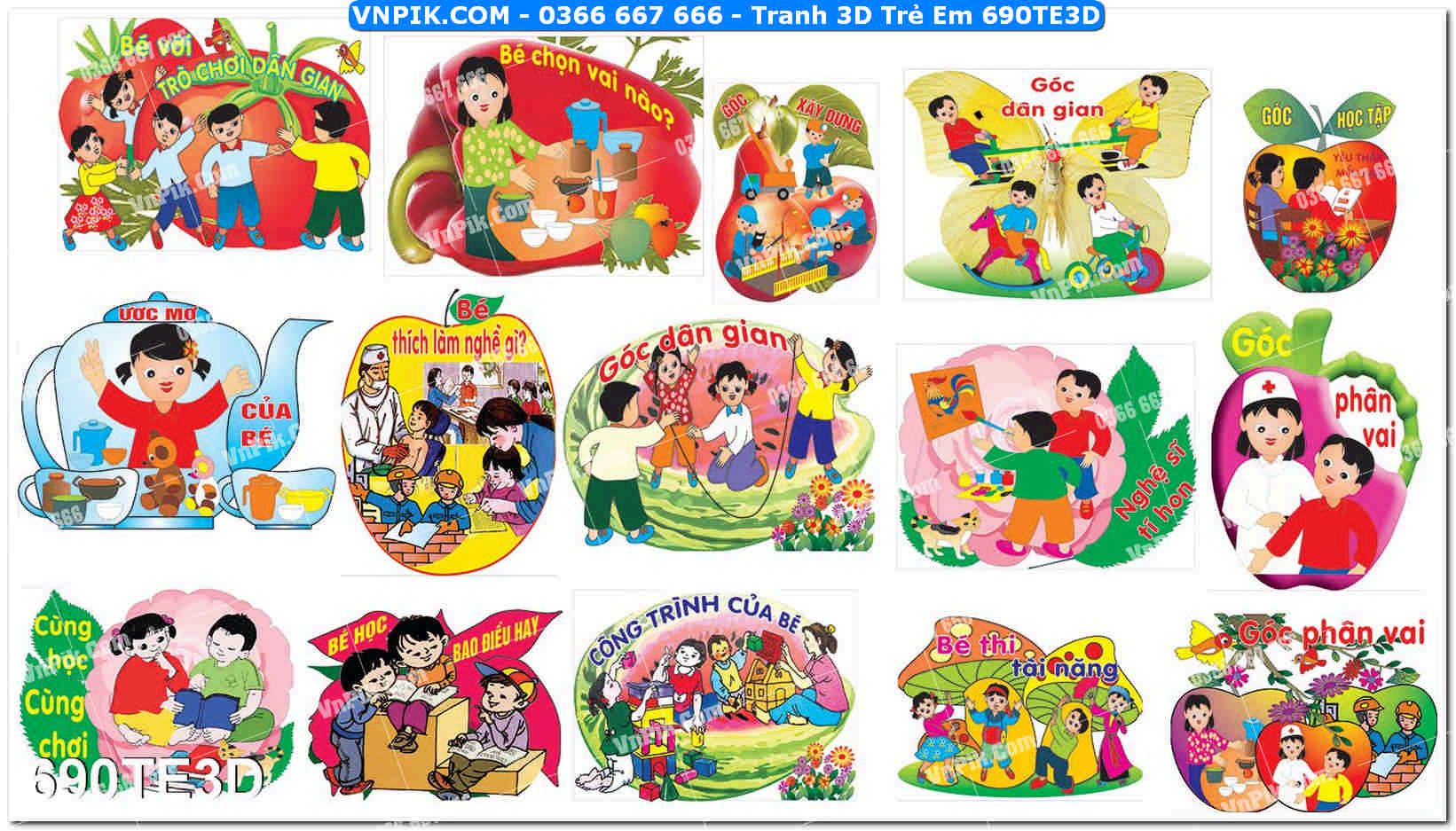 Tranh 3D Trẻ Em 690TE3D