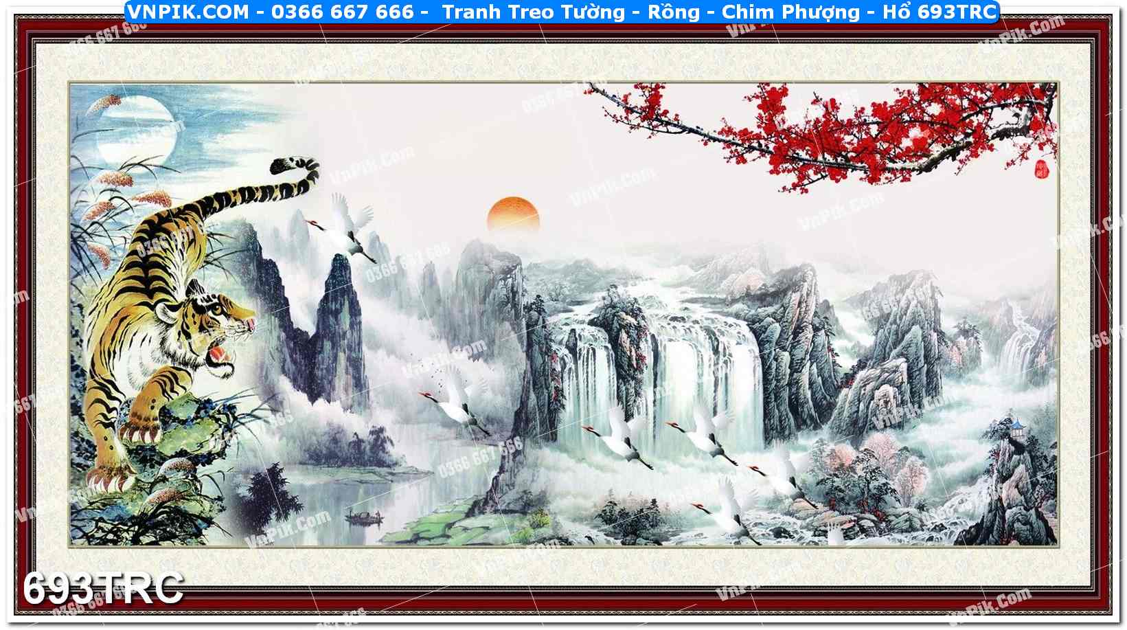 Tranh Treo Tường – Rồng – Chim Phượng – Hổ 693TRC