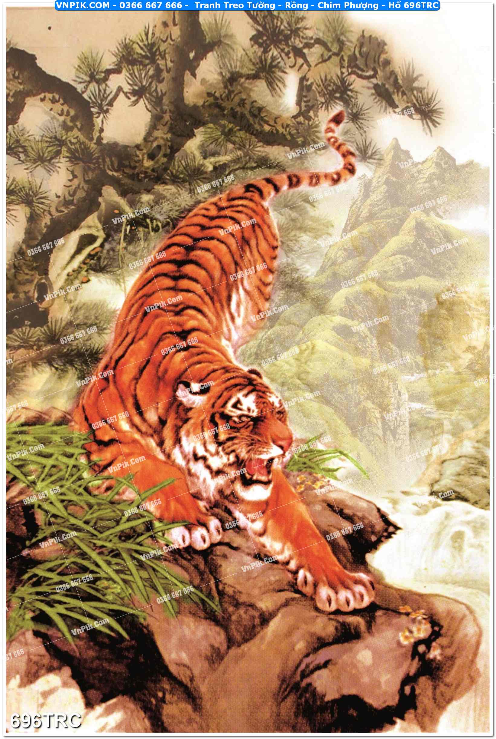 Tranh Treo Tường – Rồng – Chim Phượng – Hổ 696TRC