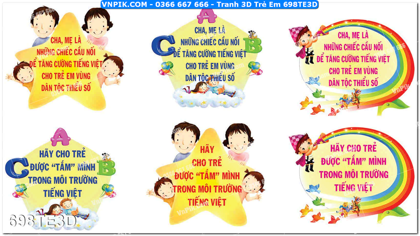 Tranh 3D Trẻ Em 698TE3D