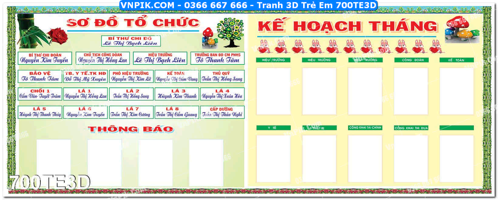 Tranh 3D Trẻ Em 700TE3D