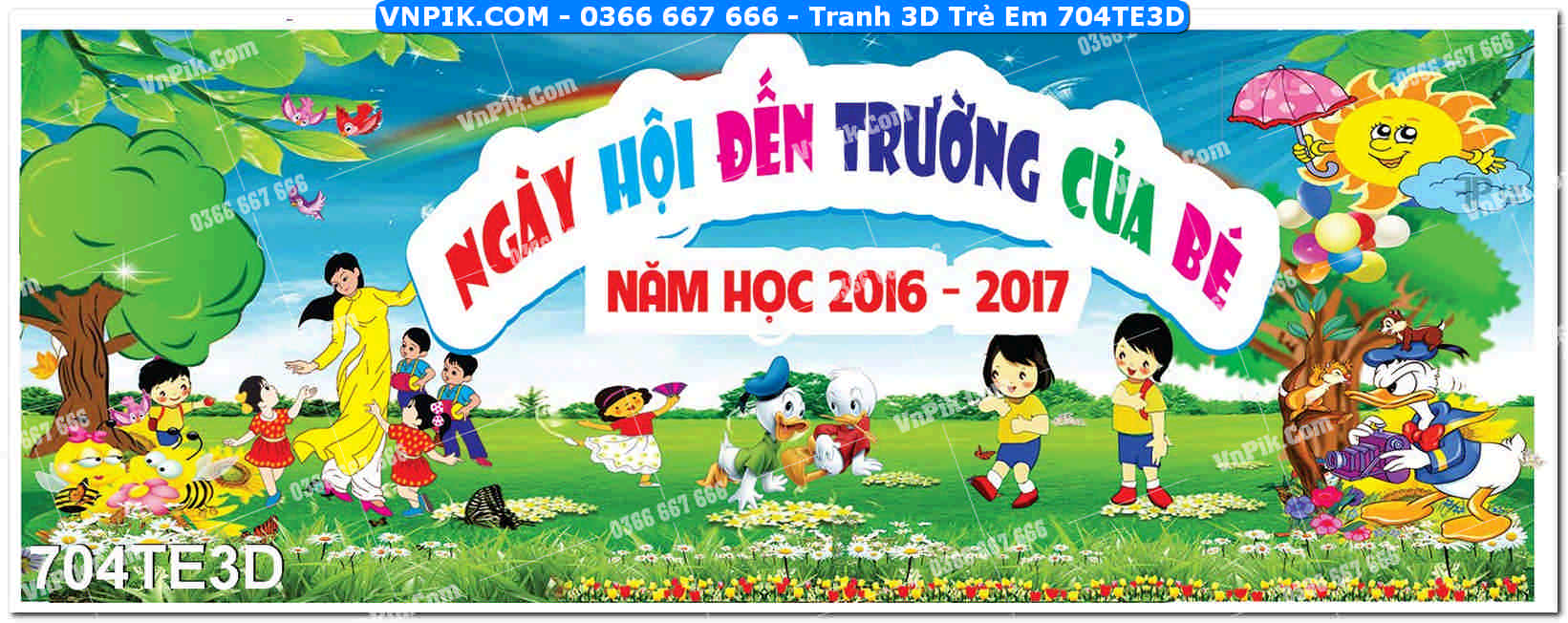 Tranh 3D Trẻ Em 704TE3D