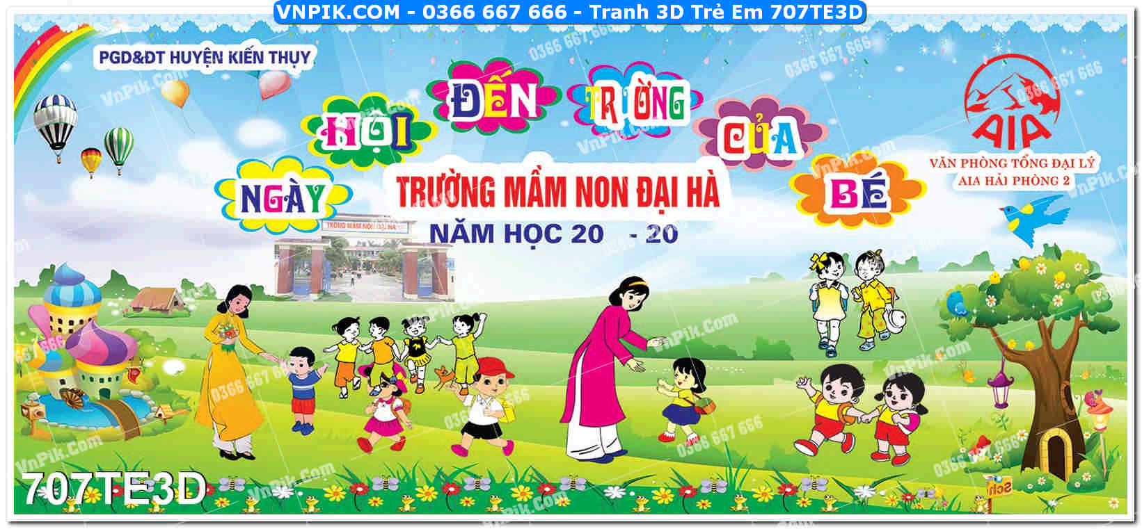 Tranh 3D Trẻ Em 707TE3D