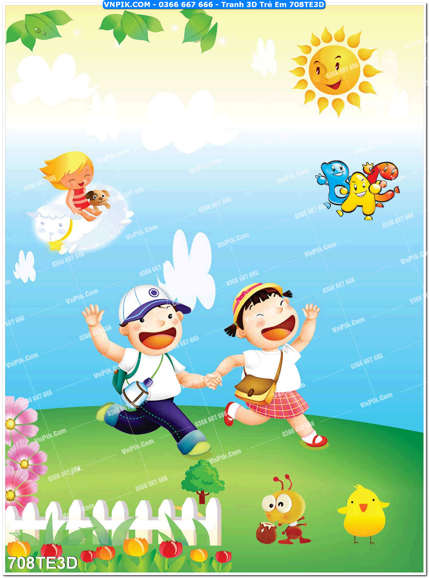 Tranh 3D Trẻ Em 708TE3D