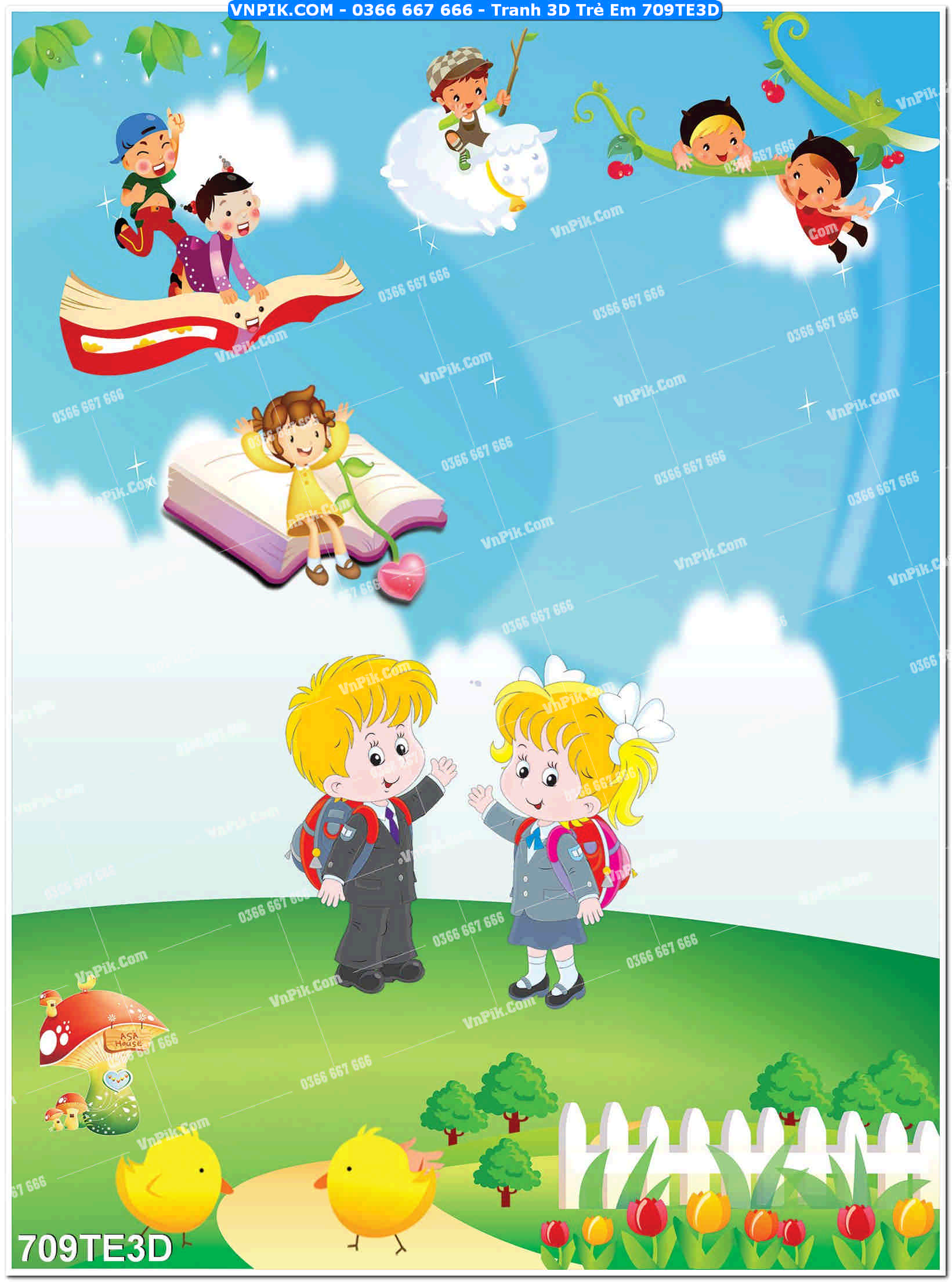 Tranh 3D Trẻ Em 709TE3D