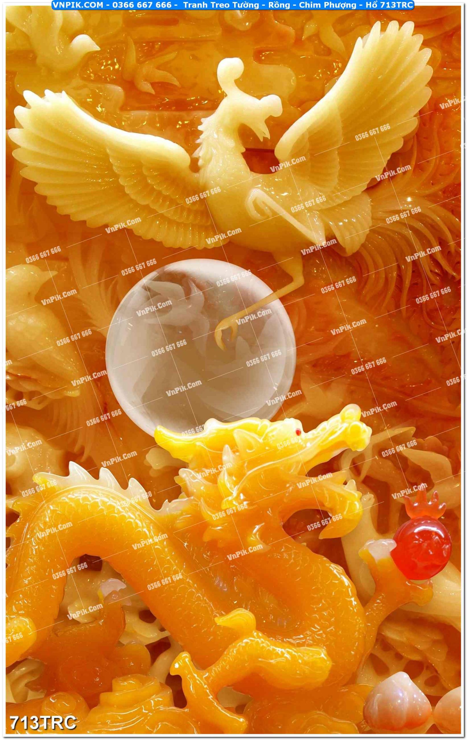 Tranh Treo Tường – Rồng – Chim Phượng – Hổ 713TRC