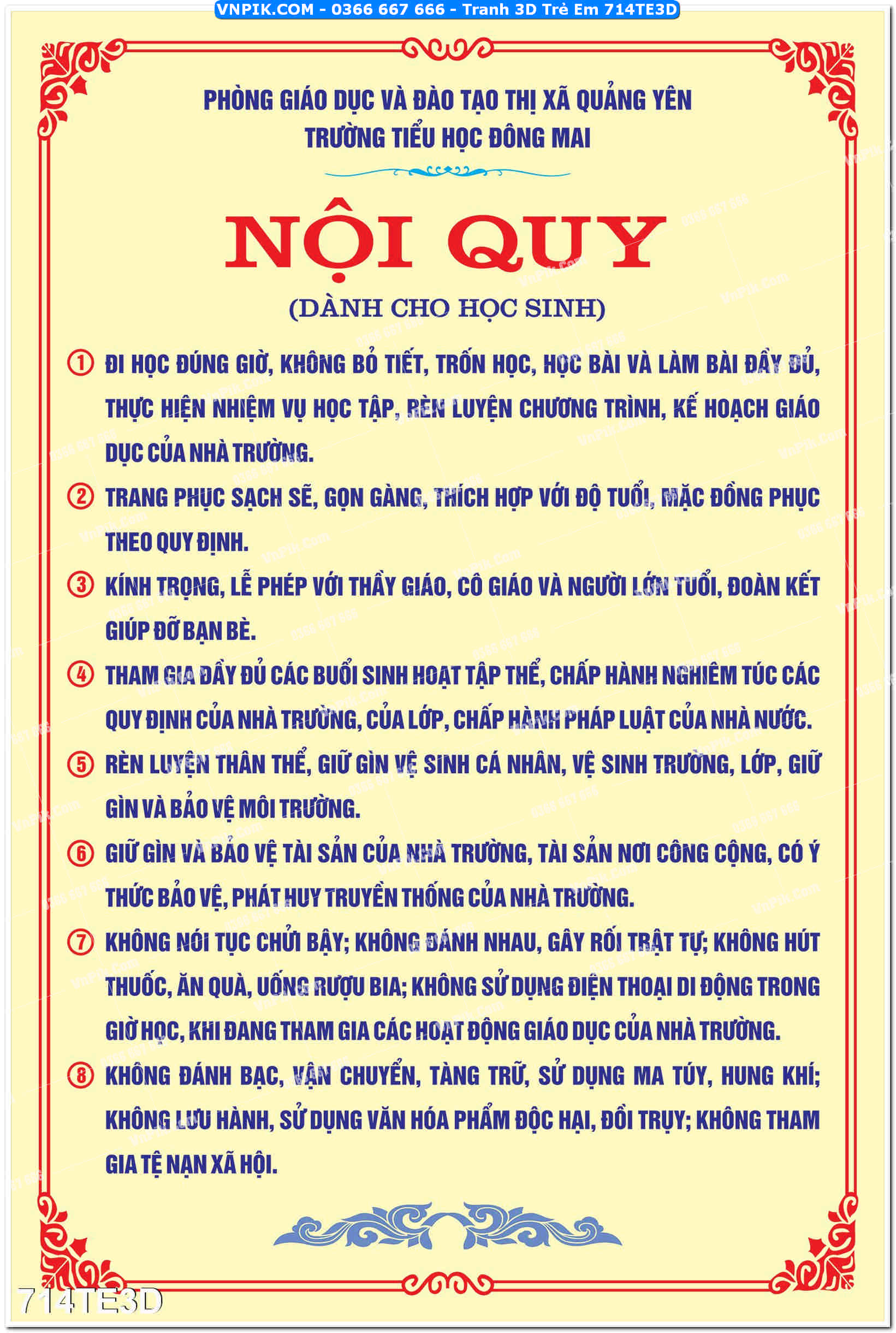 Tranh 3D Trẻ Em 714TE3D