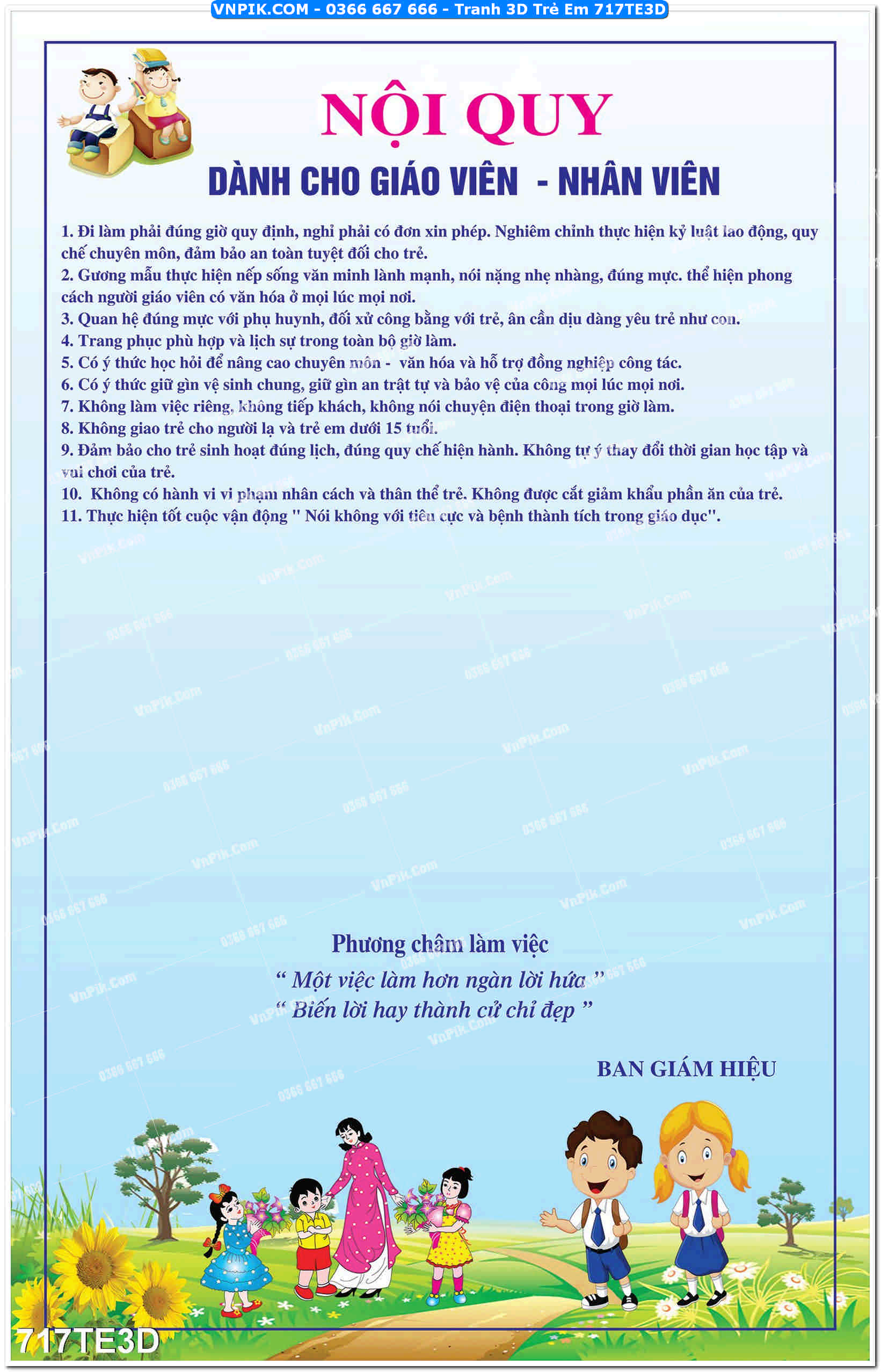 Tranh 3D Trẻ Em 717TE3D