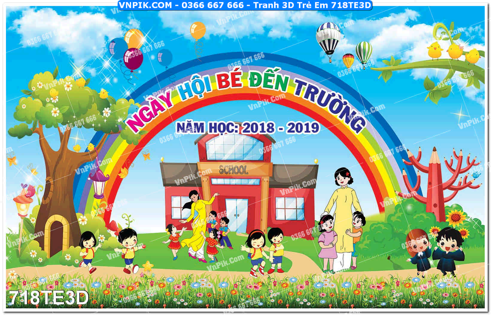 Tranh 3D Trẻ Em 718TE3D