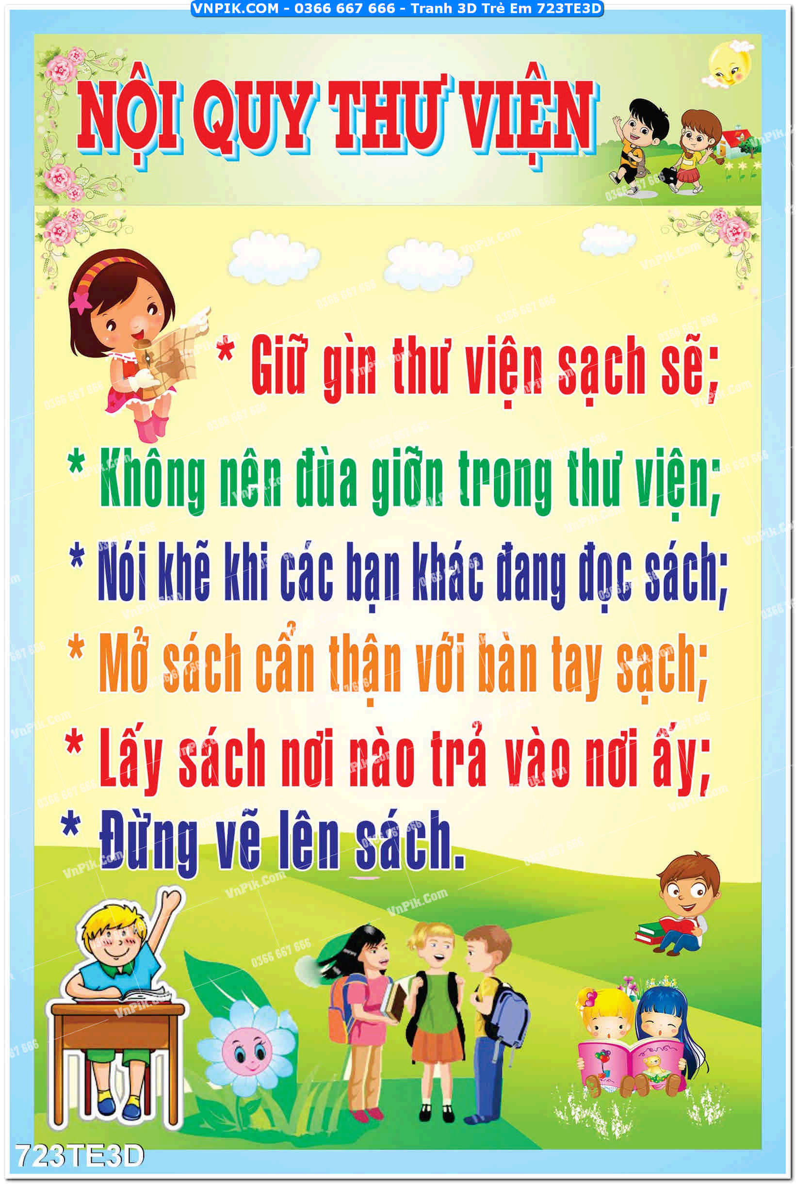 Tranh 3D Trẻ Em 723TE3D