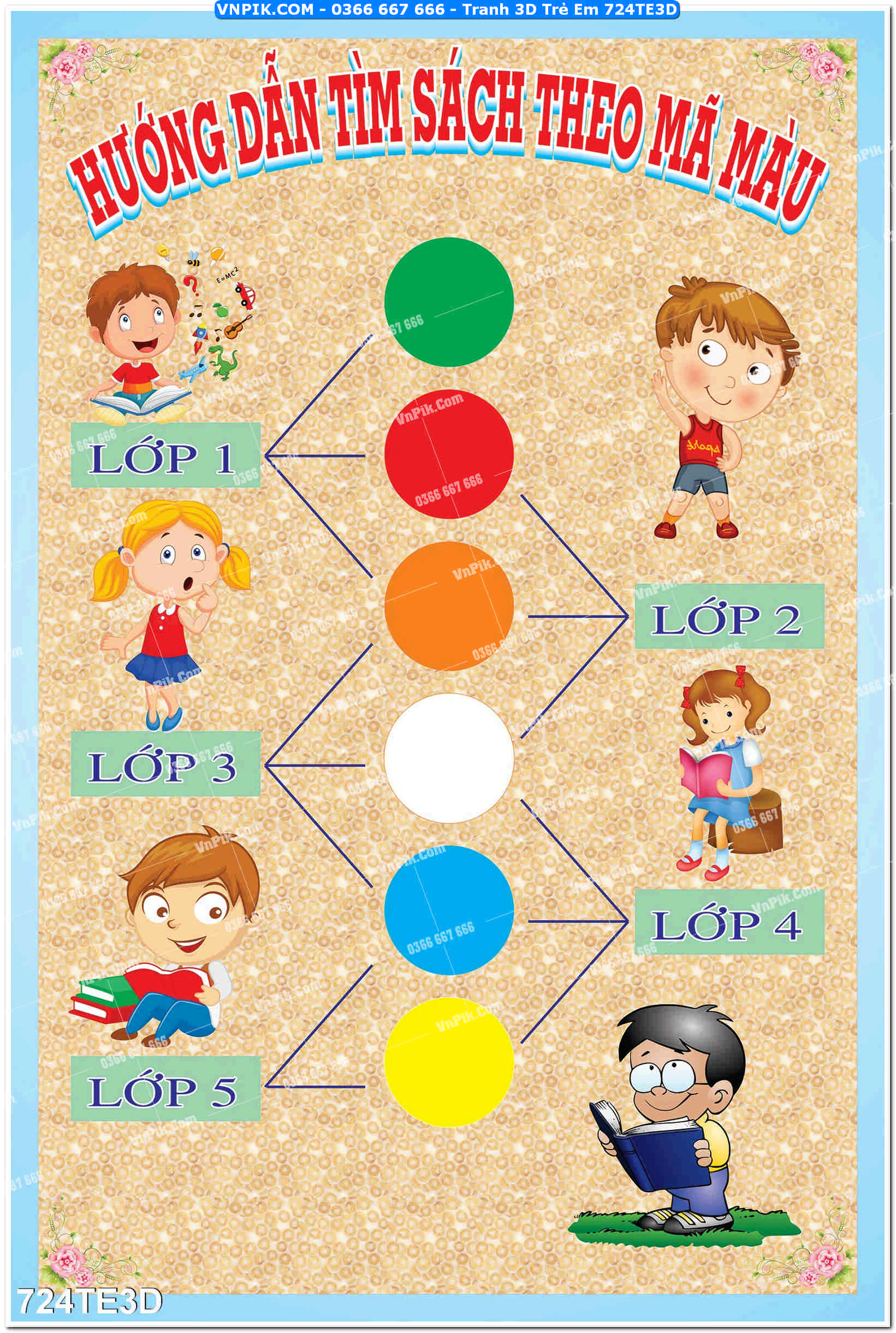 Tranh 3D Trẻ Em 724TE3D