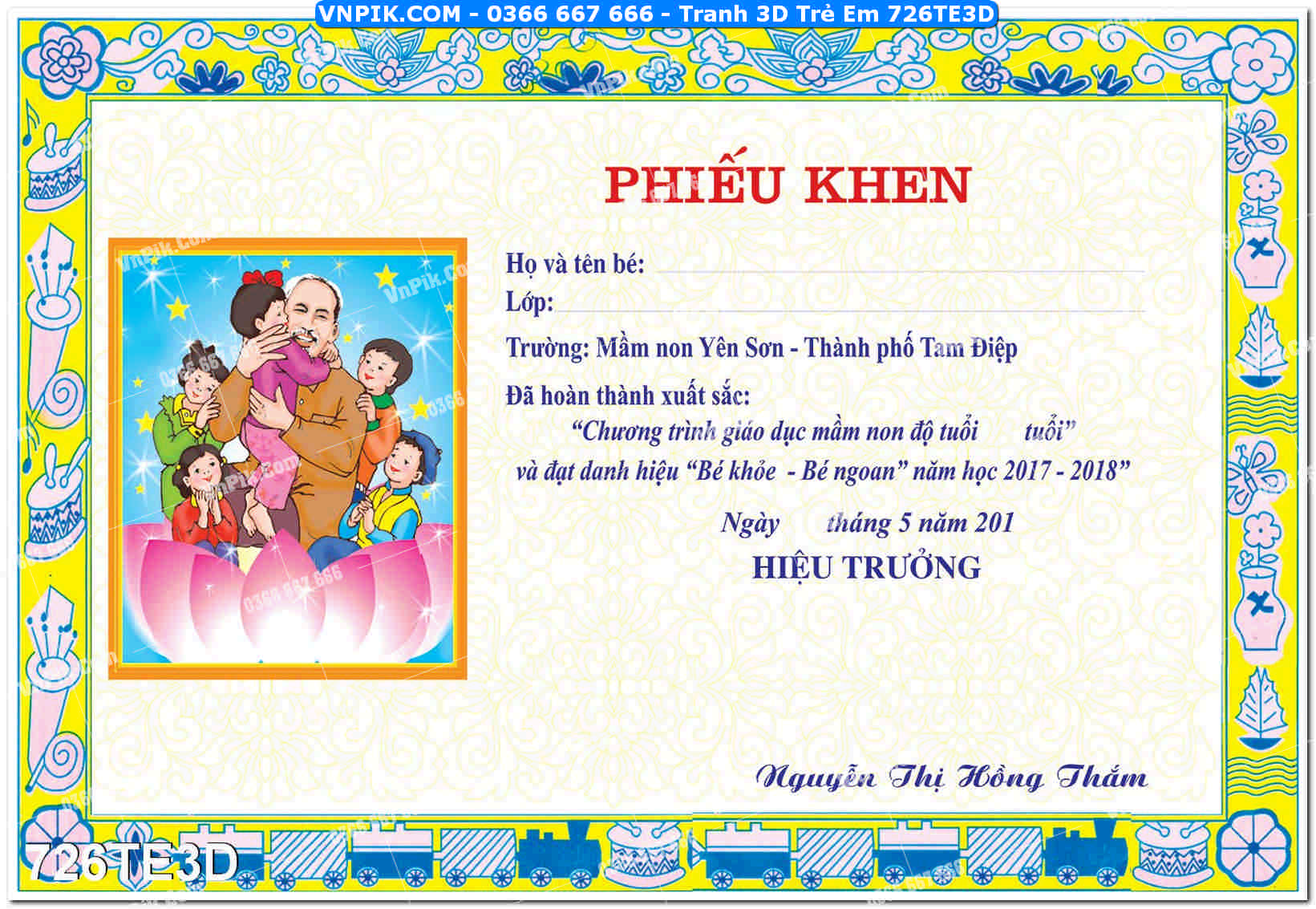 Tranh 3D Trẻ Em 726TE3D