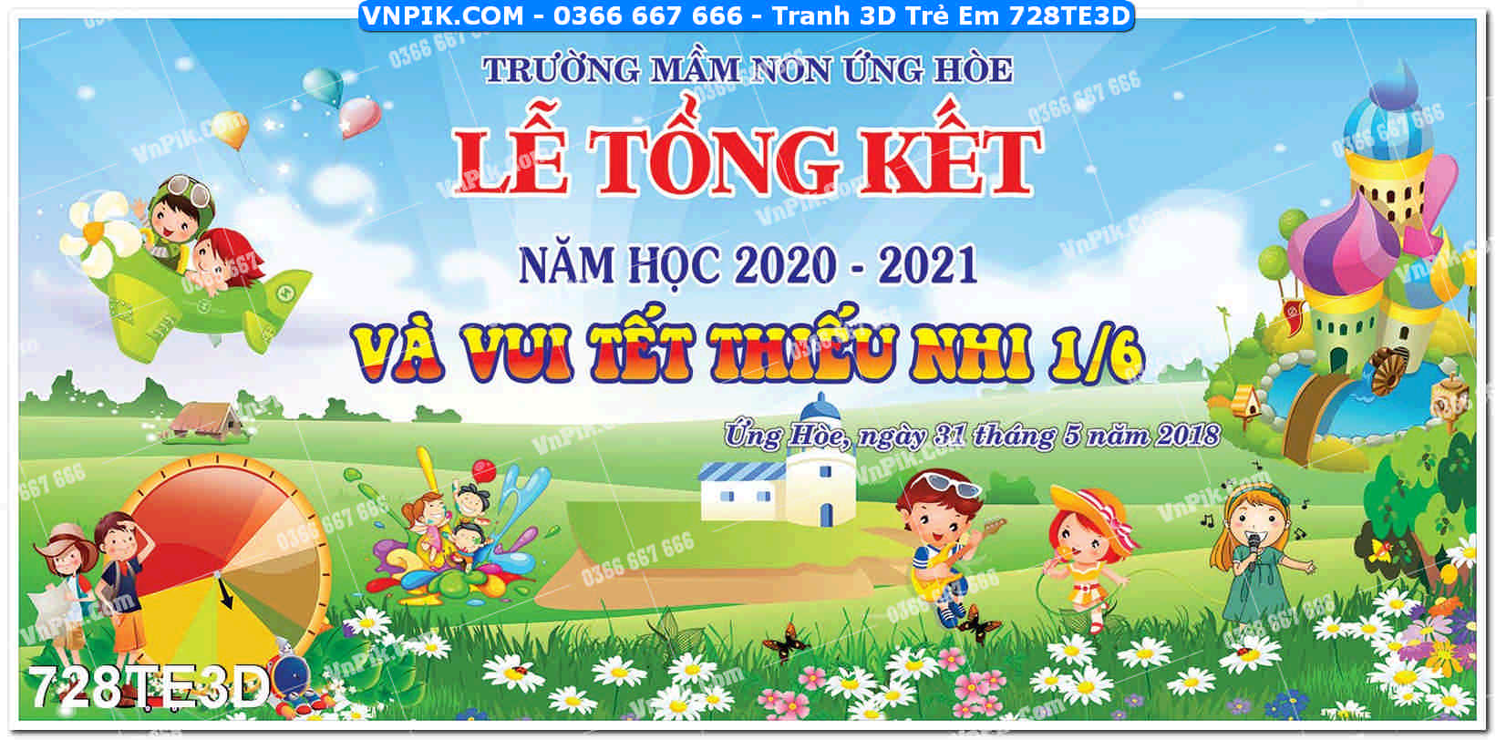 Tranh 3D Trẻ Em 728TE3D