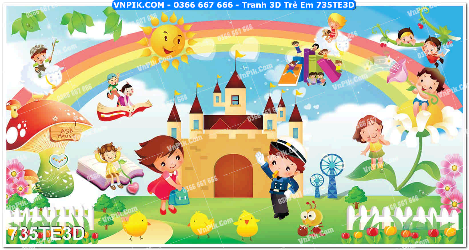 Tranh 3D Trẻ Em 735TE3D