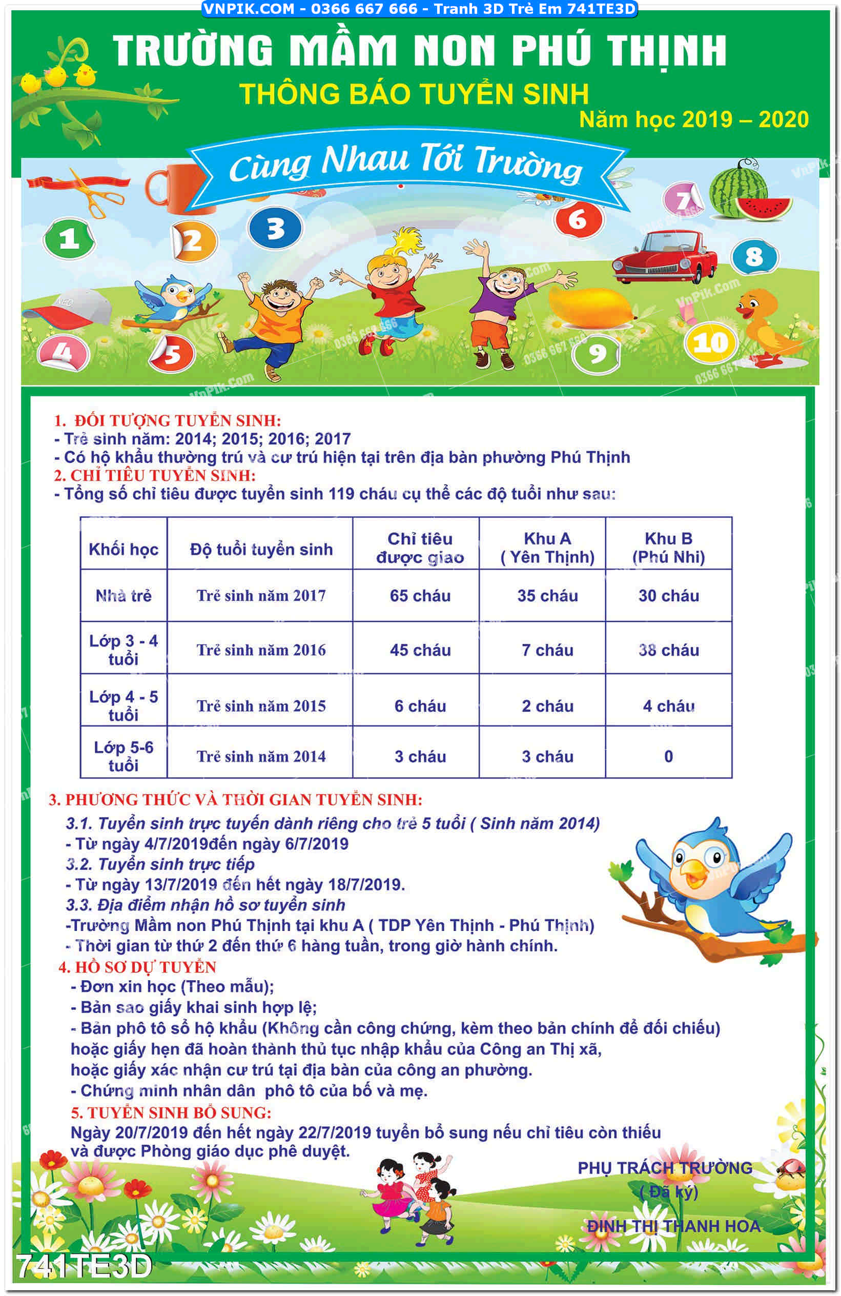 Tranh 3D Trẻ Em 741TE3D