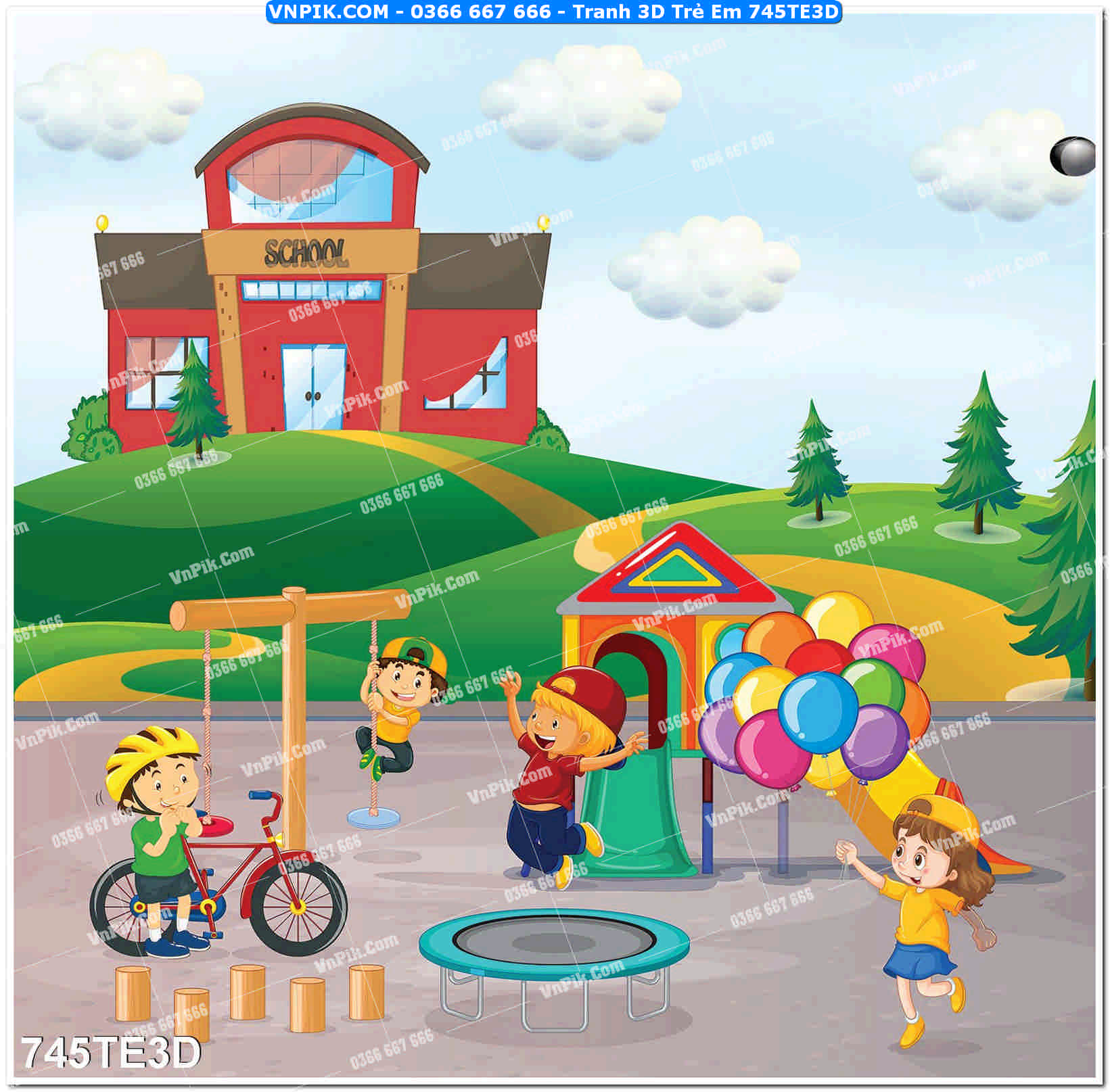 Tranh 3D Trẻ Em 745TE3D