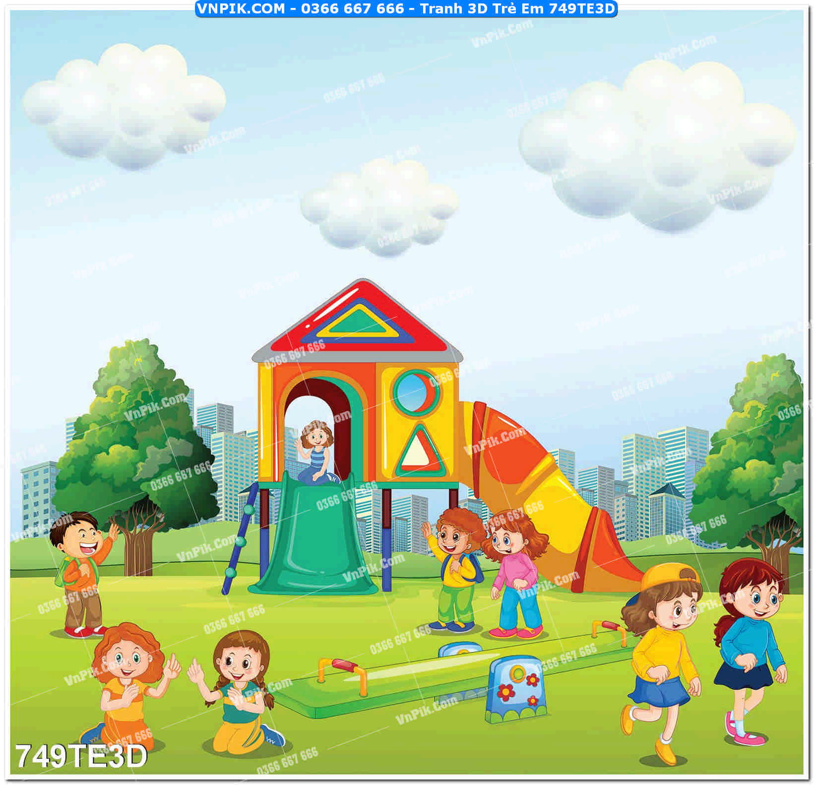 Tranh 3D Trẻ Em 749TE3D