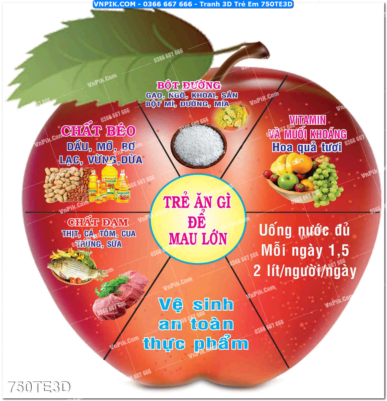 Tranh 3D Trẻ Em 750TE3D