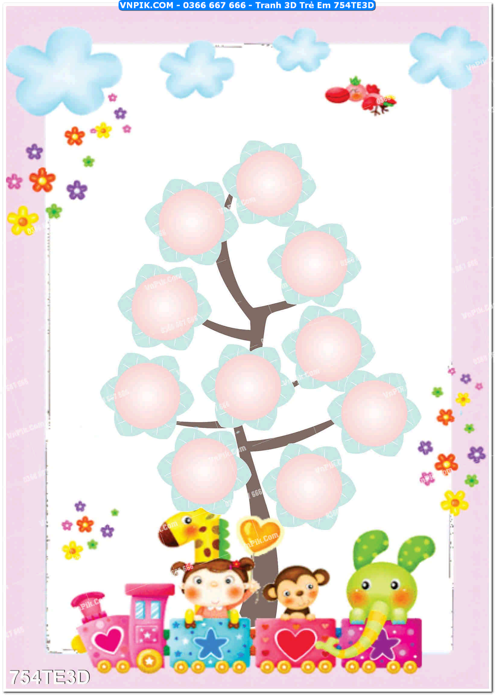 Tranh 3D Trẻ Em 754TE3D