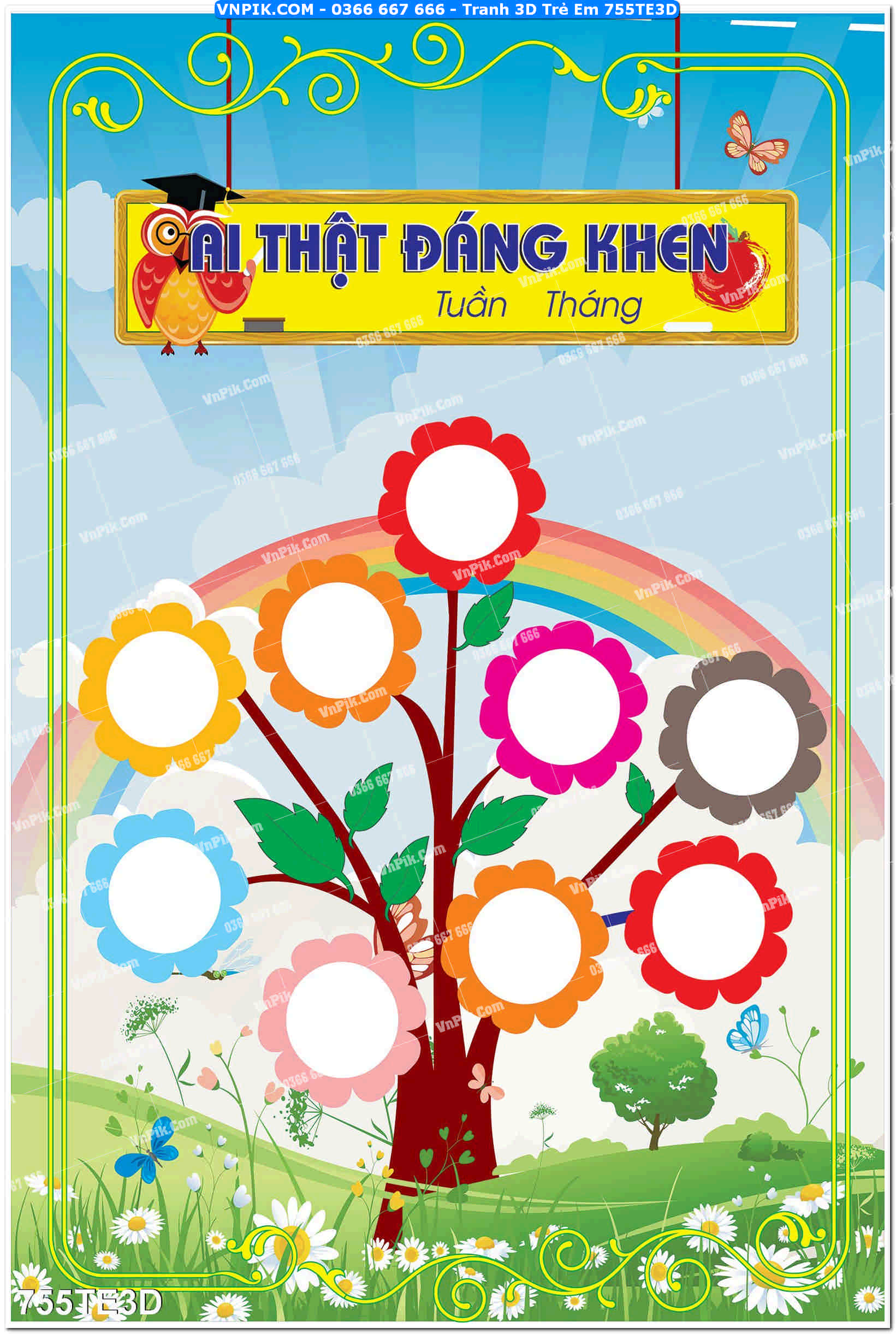 Tranh 3D Trẻ Em 755TE3D