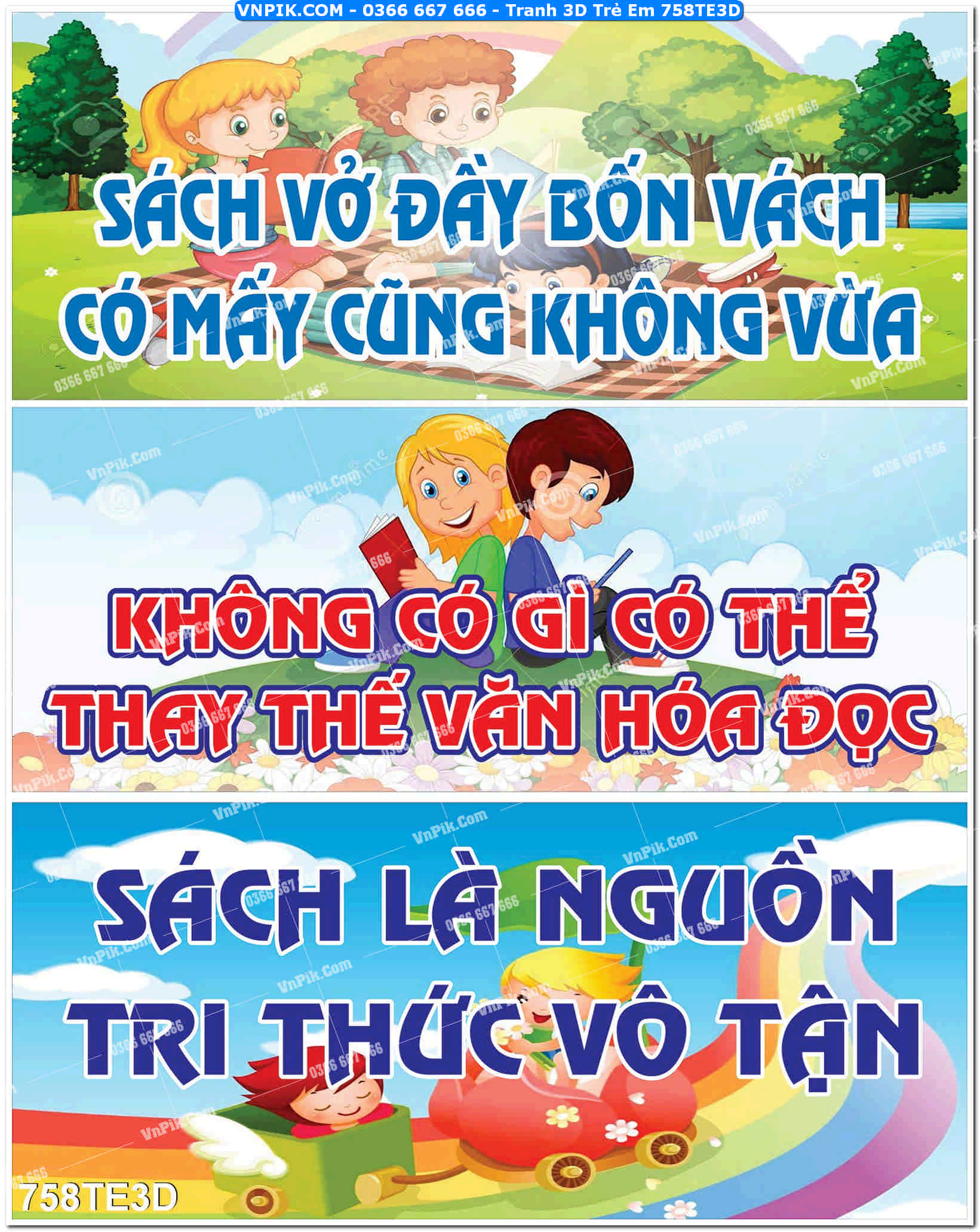 Tranh 3D Trẻ Em 758TE3D