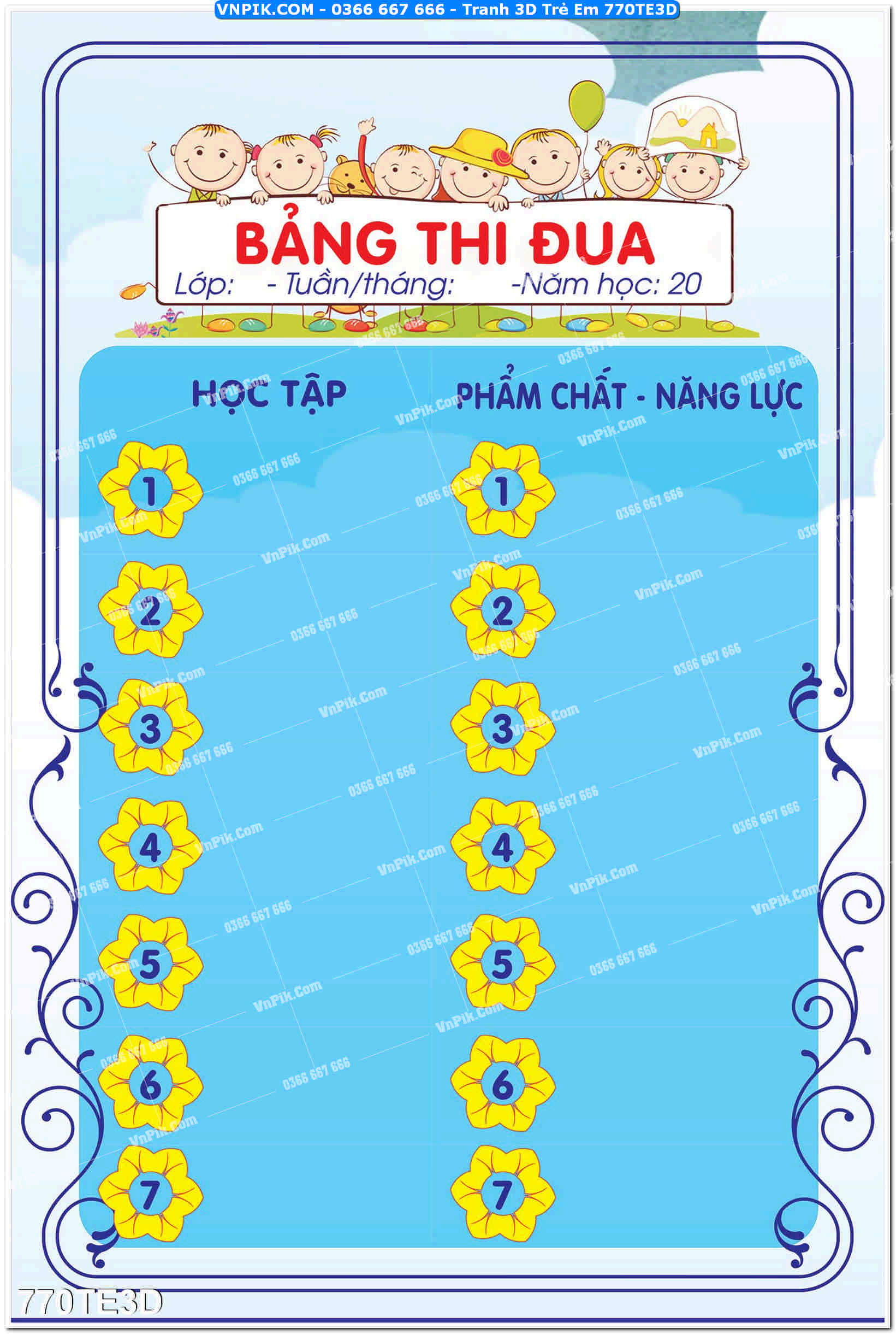 Tranh 3D Trẻ Em 770TE3D