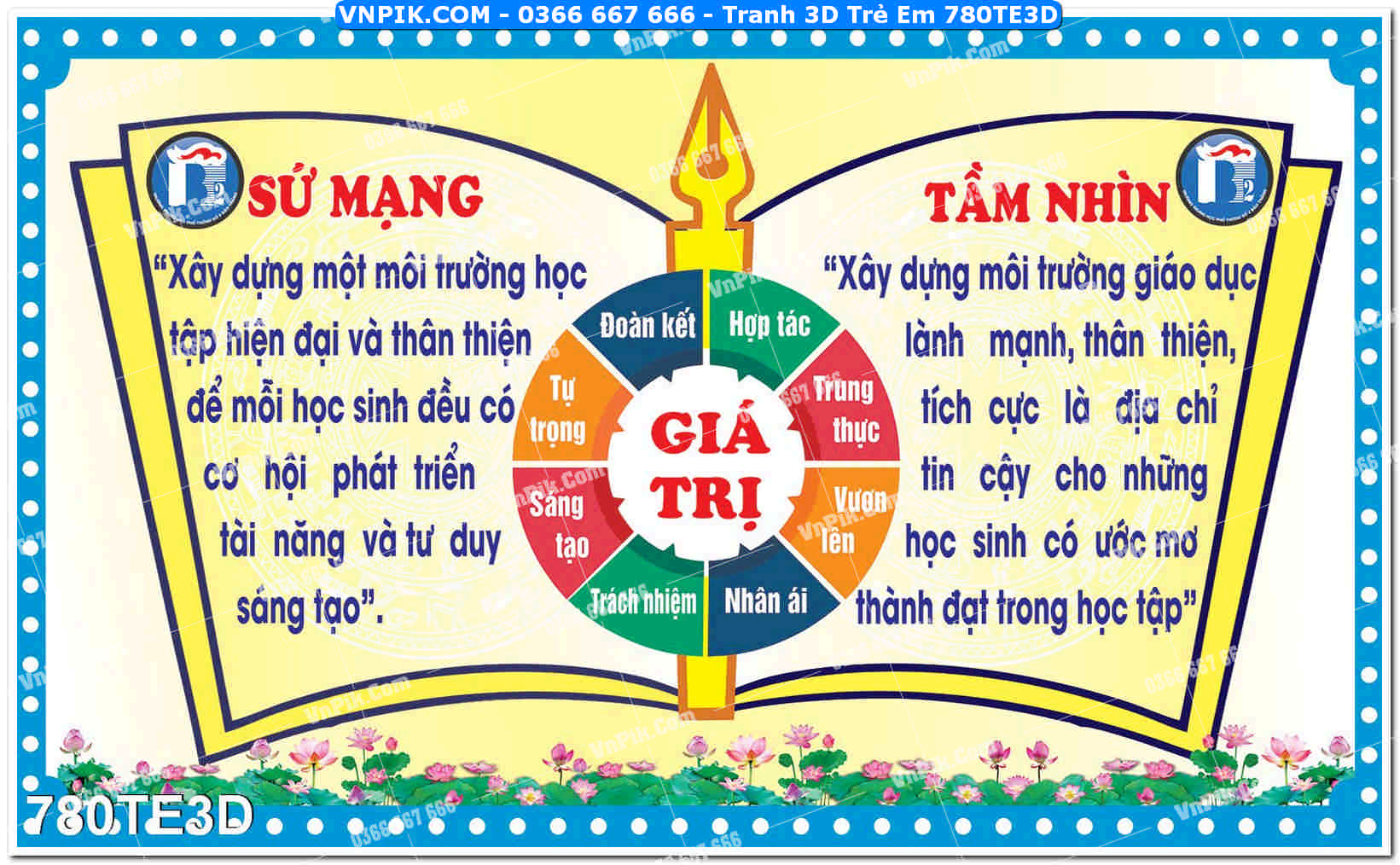 Tranh 3D Trẻ Em 780TE3D