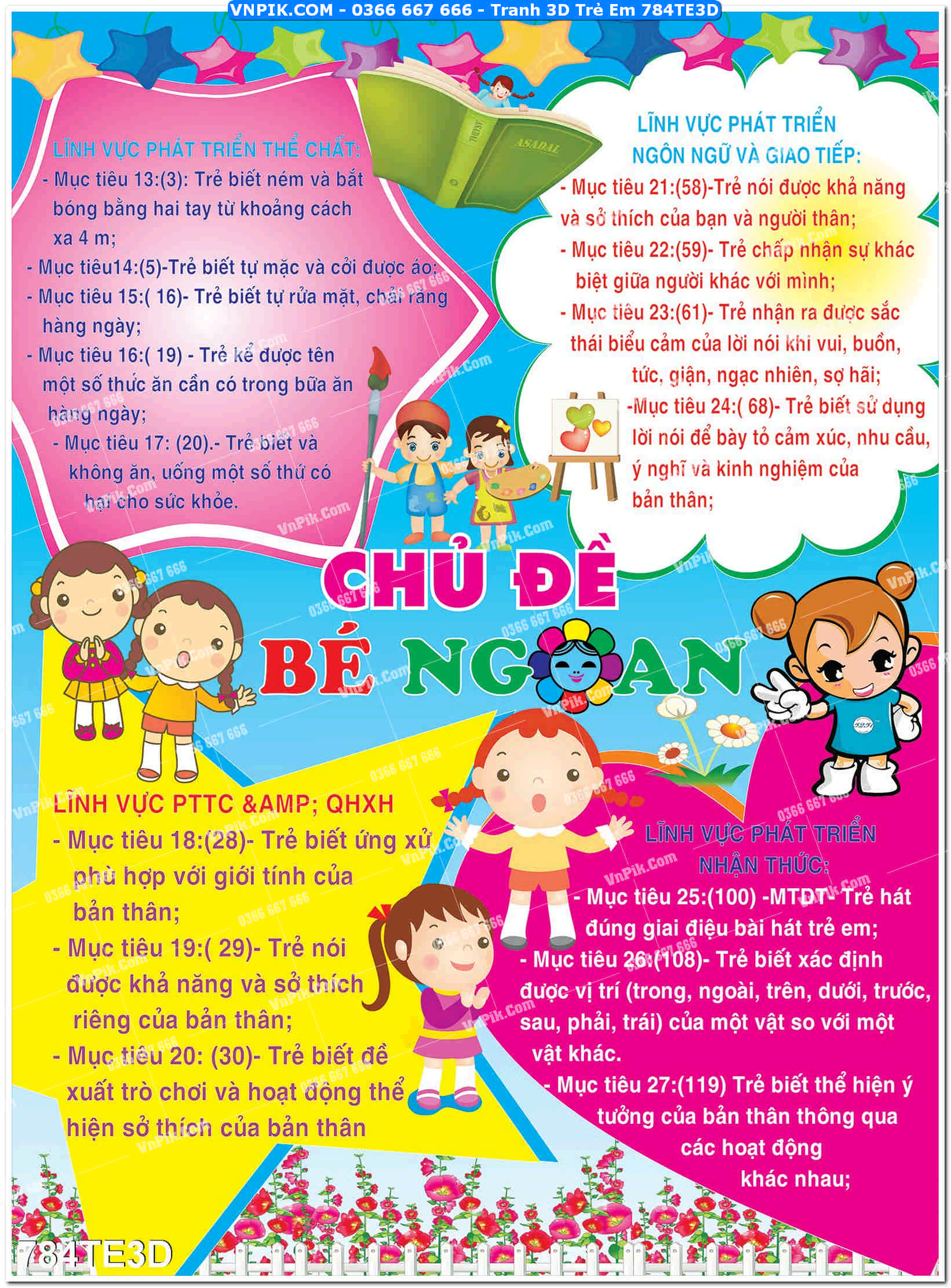 Tranh 3D Trẻ Em 784TE3D