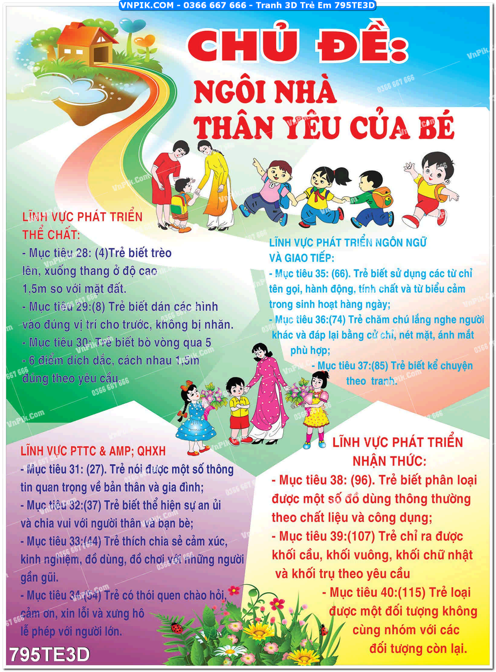 Tranh 3D Trẻ Em 795TE3D