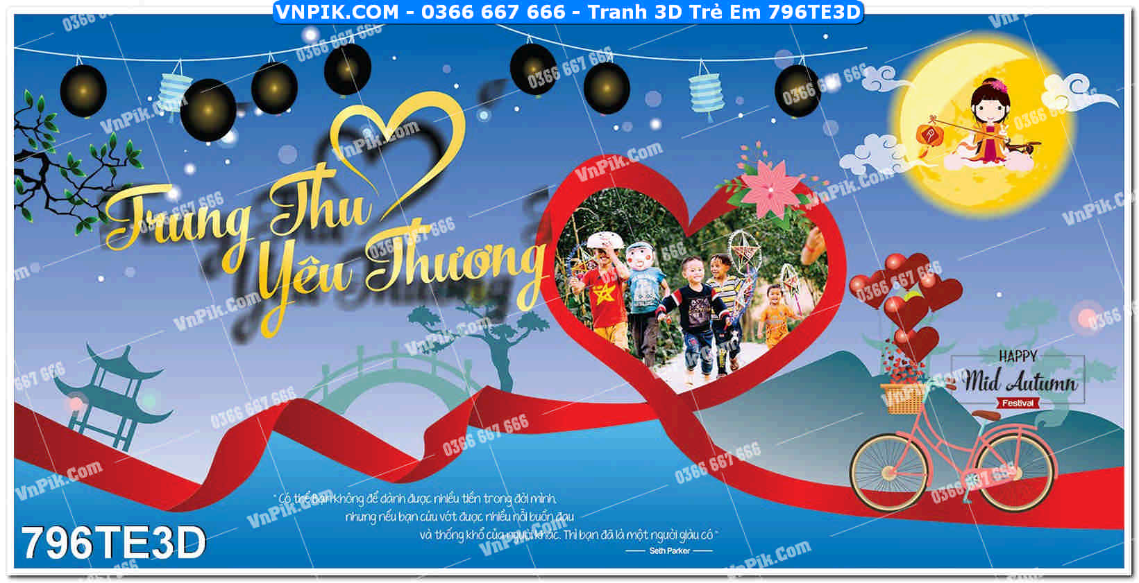 Tranh 3D Trẻ Em 796TE3D