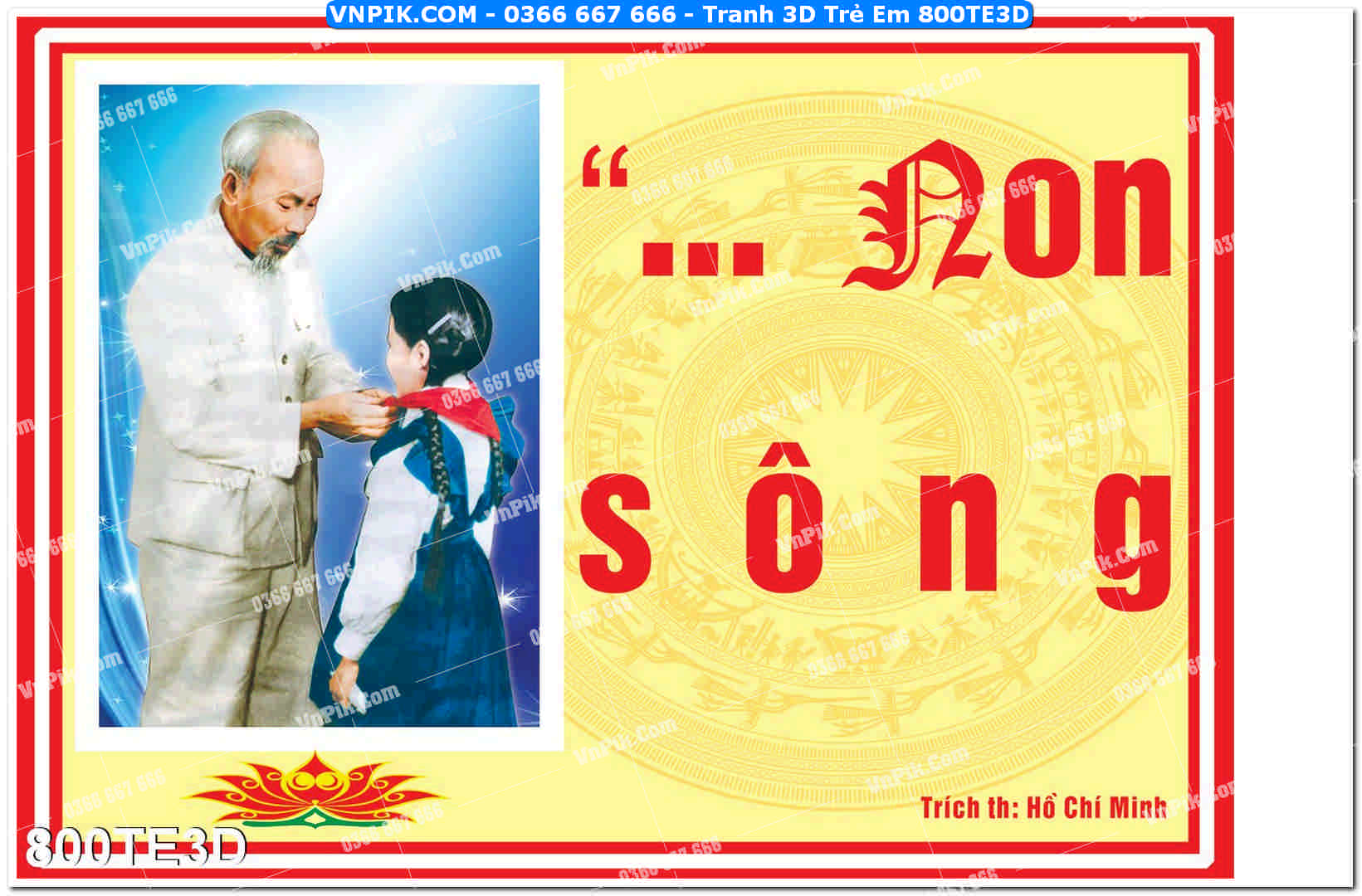 Tranh 3D Trẻ Em 800TE3D