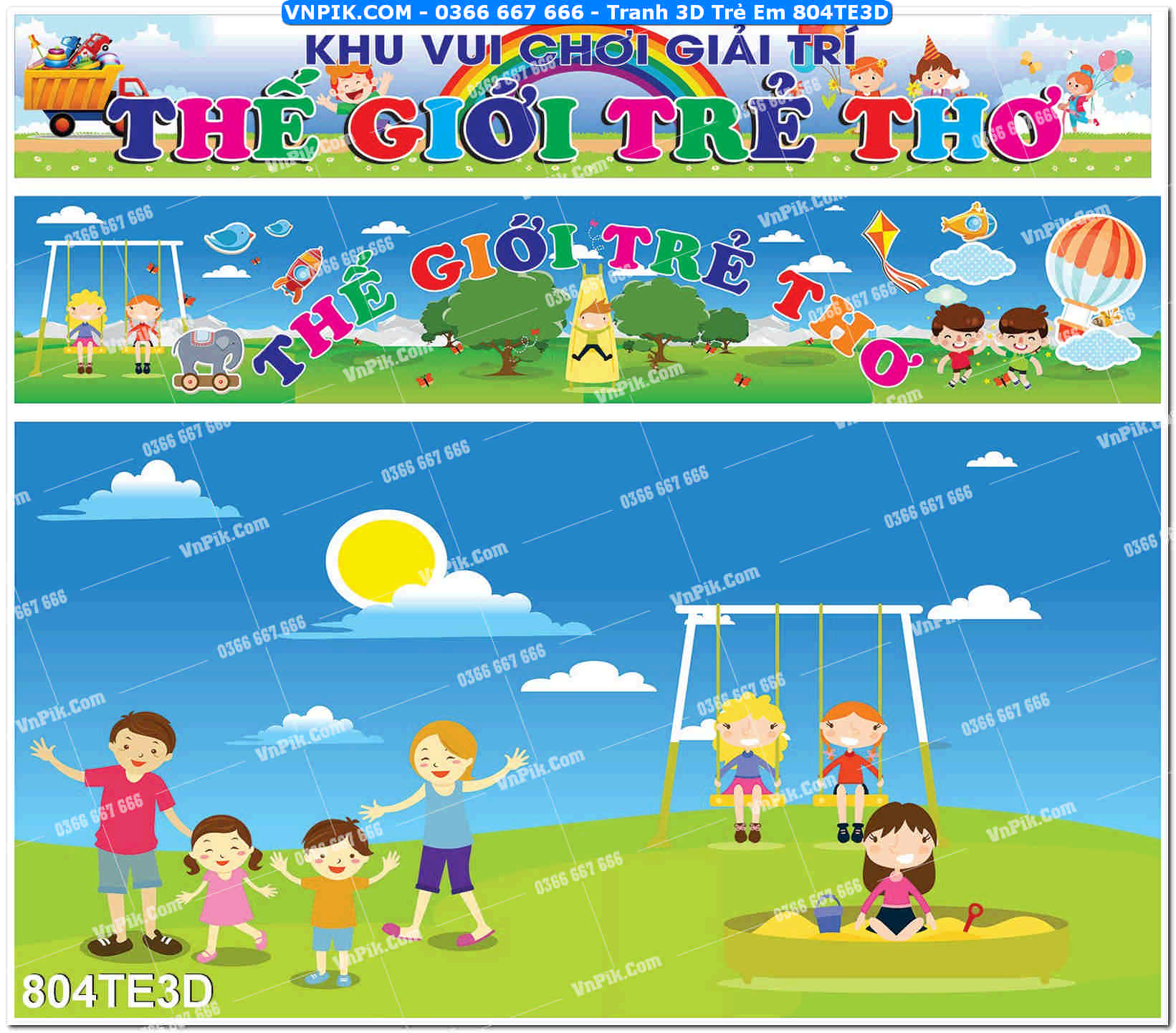 Tranh 3D Trẻ Em 804TE3D