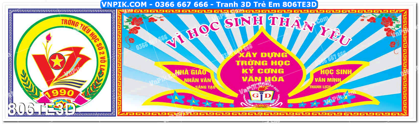 Tranh 3D Trẻ Em 806TE3D
