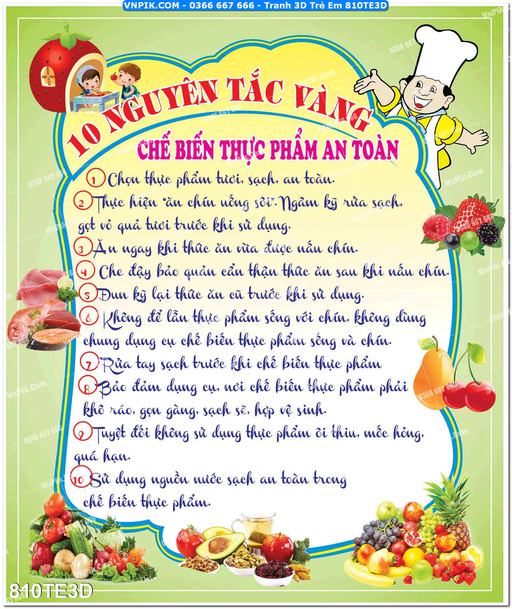 Tranh 3D Trẻ Em 810TE3D