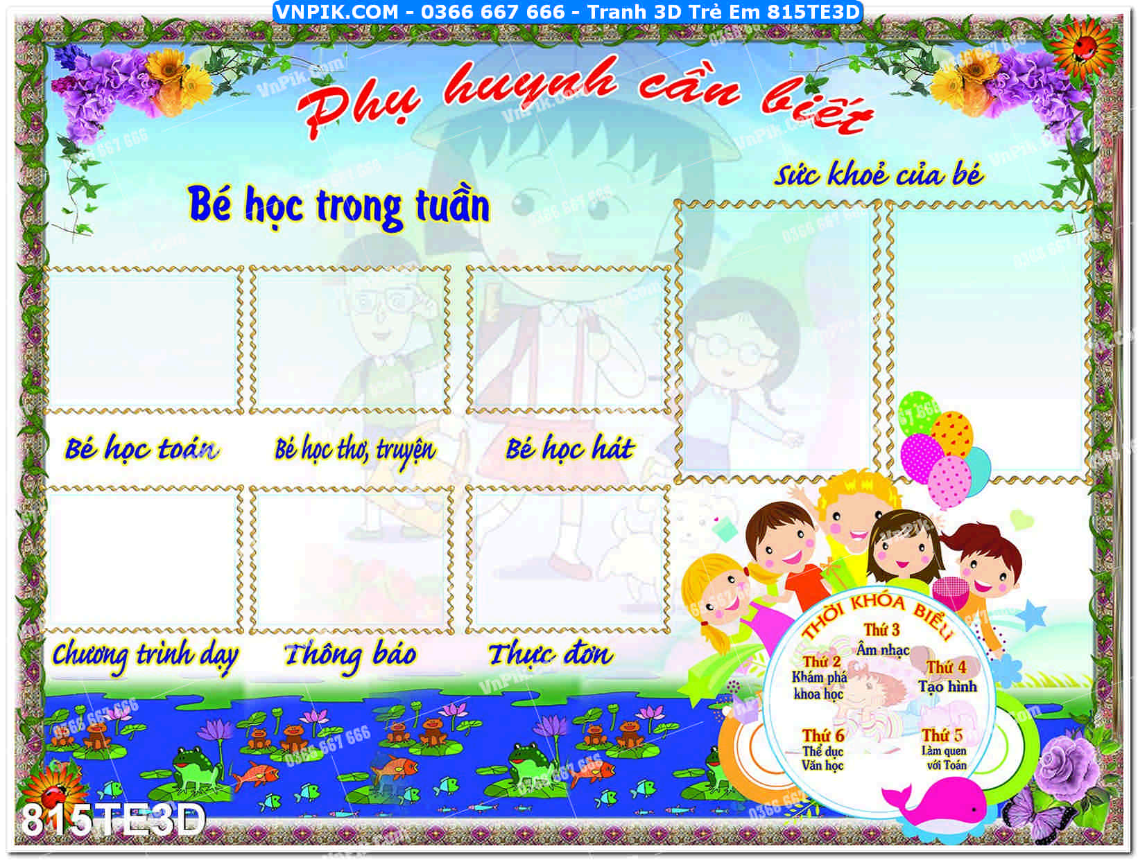 Tranh 3D Trẻ Em 815TE3D