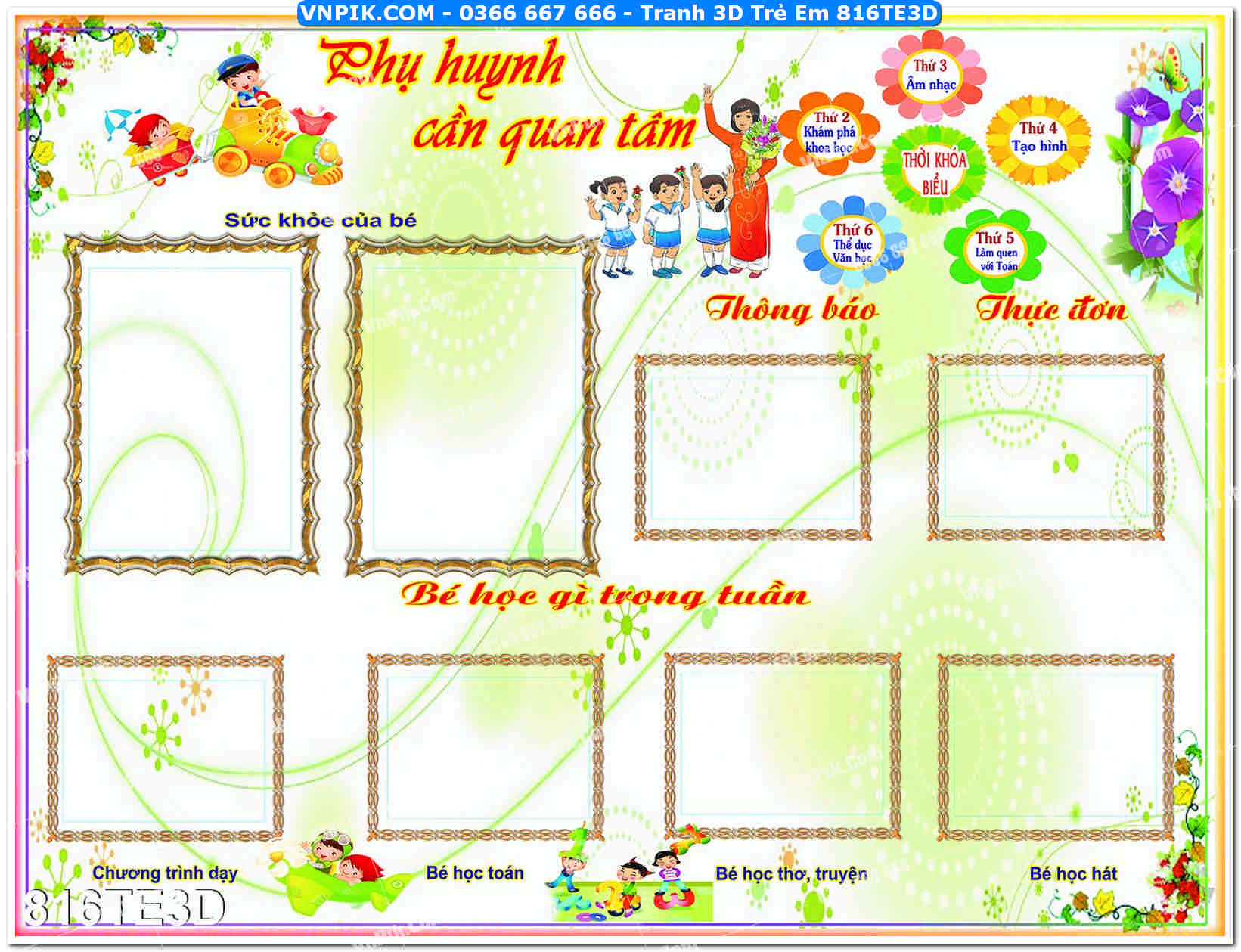 Tranh 3D Trẻ Em 816TE3D