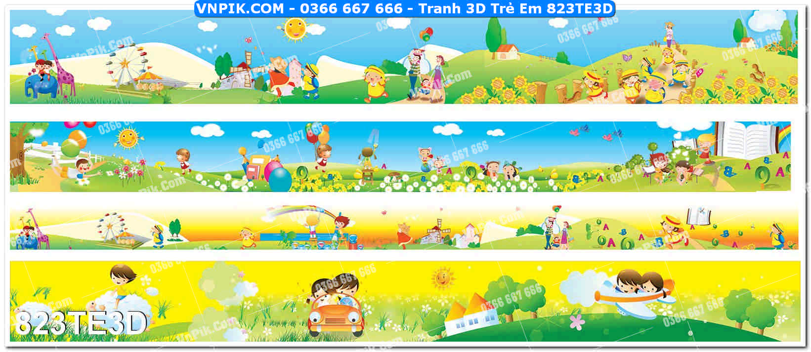 Tranh 3D Trẻ Em 823TE3D