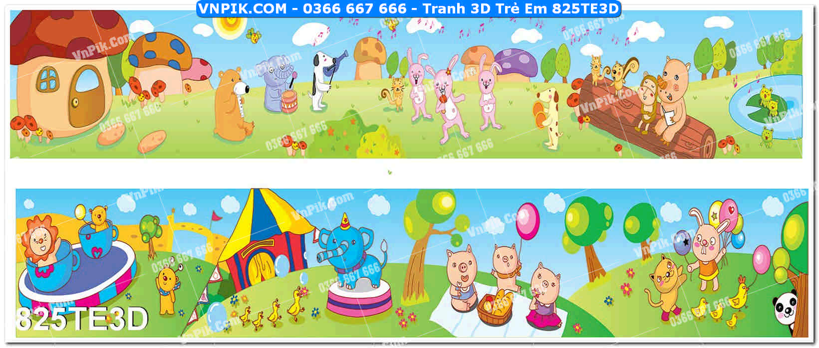 Tranh 3D Trẻ Em 825TE3D