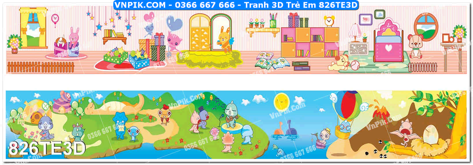 Tranh 3D Trẻ Em 826TE3D