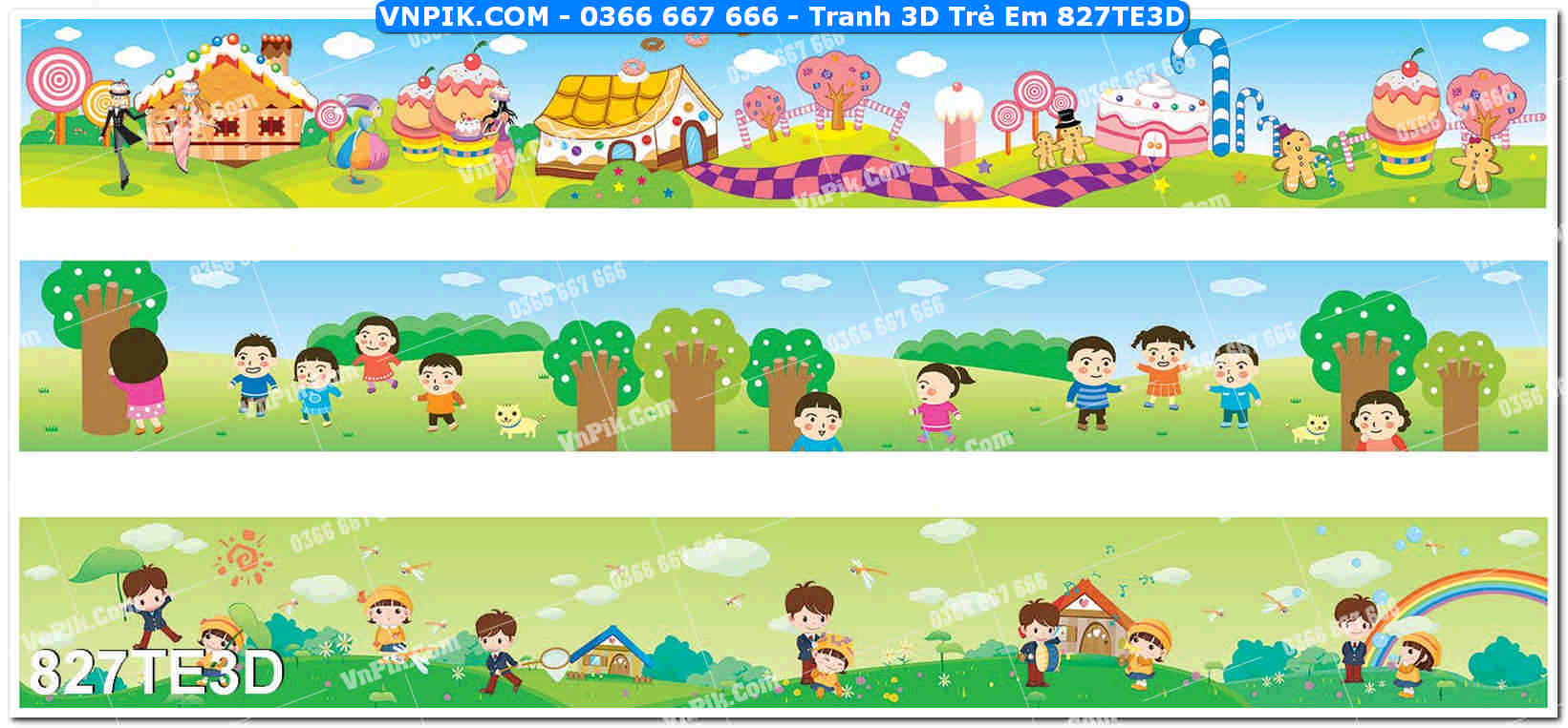 Tranh 3D Trẻ Em 827TE3D